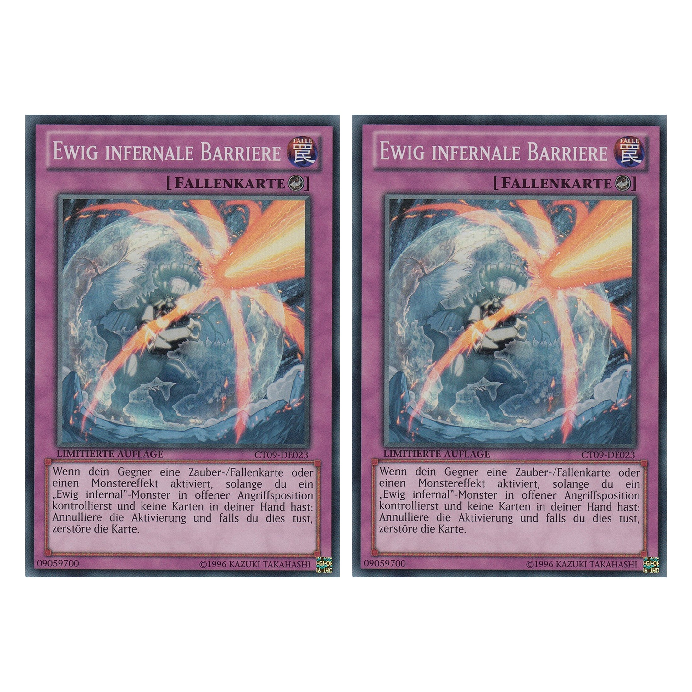 Ewig Infernale Barriere - CT09-DE023 - Super Rare - Deutsch - Limitierte Auflage - Collector's Tins 2012 - Duo Set (2 Stück) - Yugioh