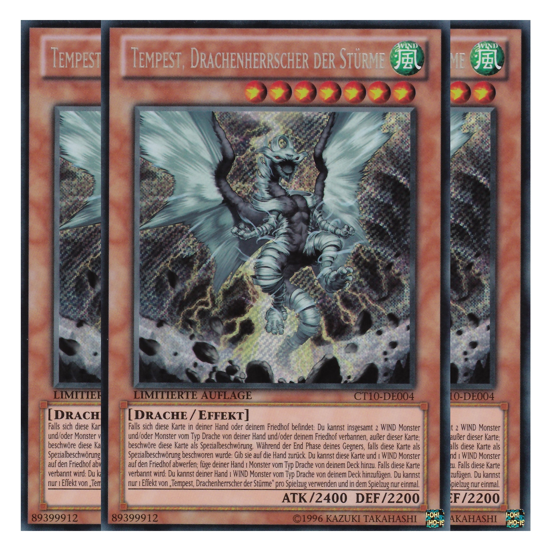 Tempest, Drachenherrscher der Stürme - CT10-DE0XX - Secret Rare - Deutsch - Limitierte Auflage - Collector's Tins 2013 - Playset (3 Kopien)