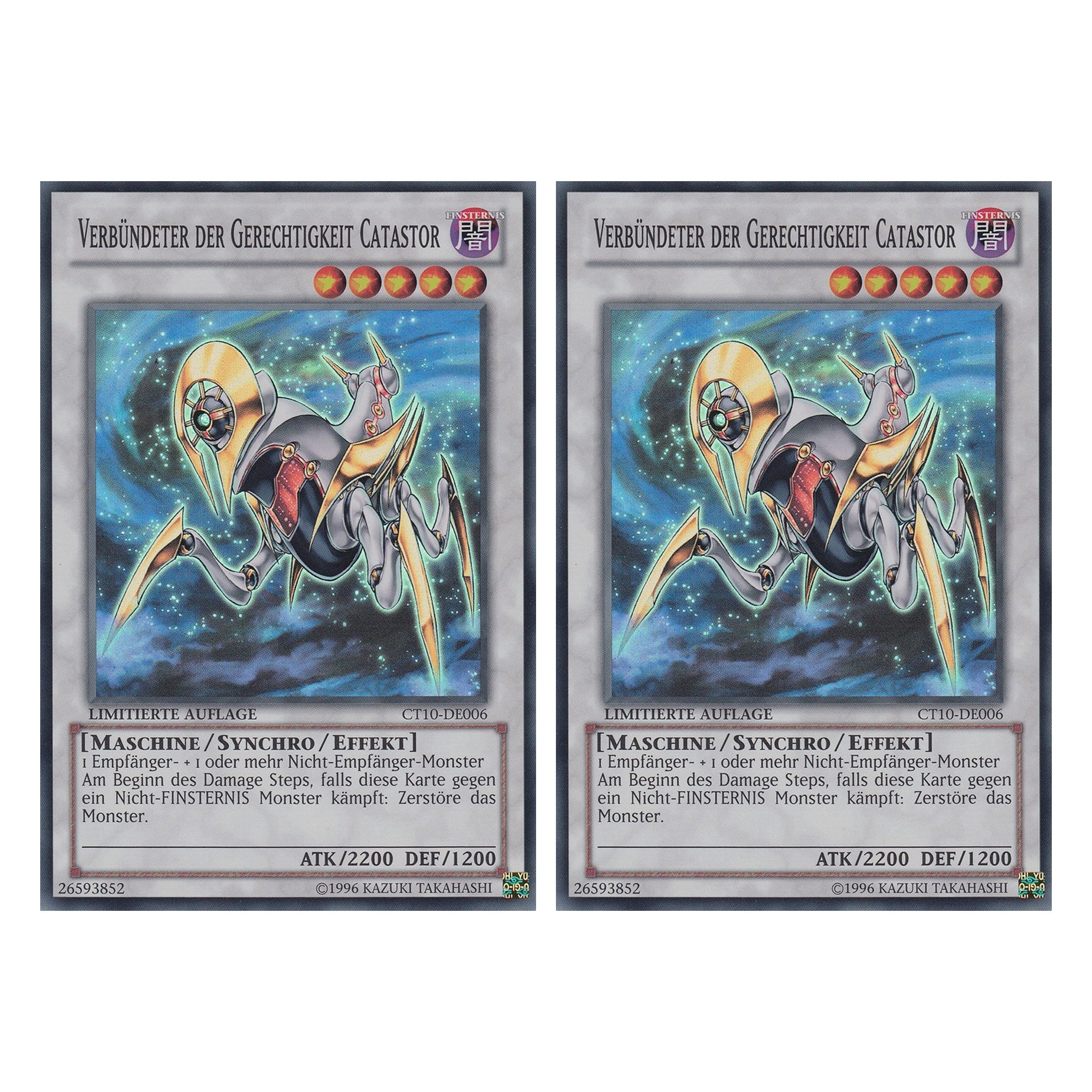 Verbündeter der Gerechtigkeit Catastor - CT10-DE006 - Super Rare - Deutsch - Limitierte Auflage - Collector's Tins 2013 - Duo Set (2 Stück) - Yugioh
