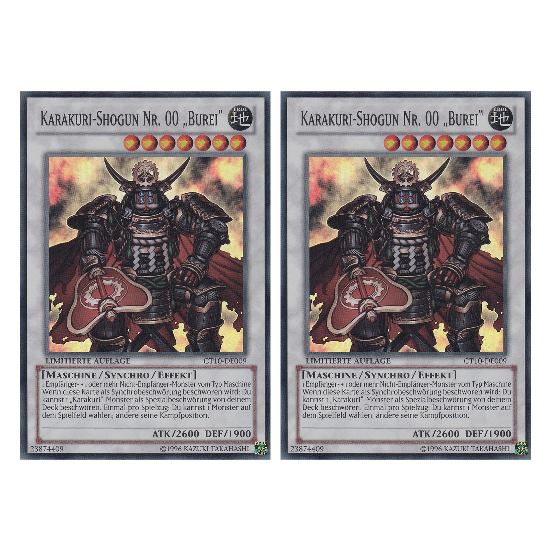 Karakuri-Shogun  00 "Burei" - CT10-DE009 - Super Rare - Deutsch - Limitierte Auflage - Collector's Tins 2013 - Duo Set (2 Stück) - Yugioh