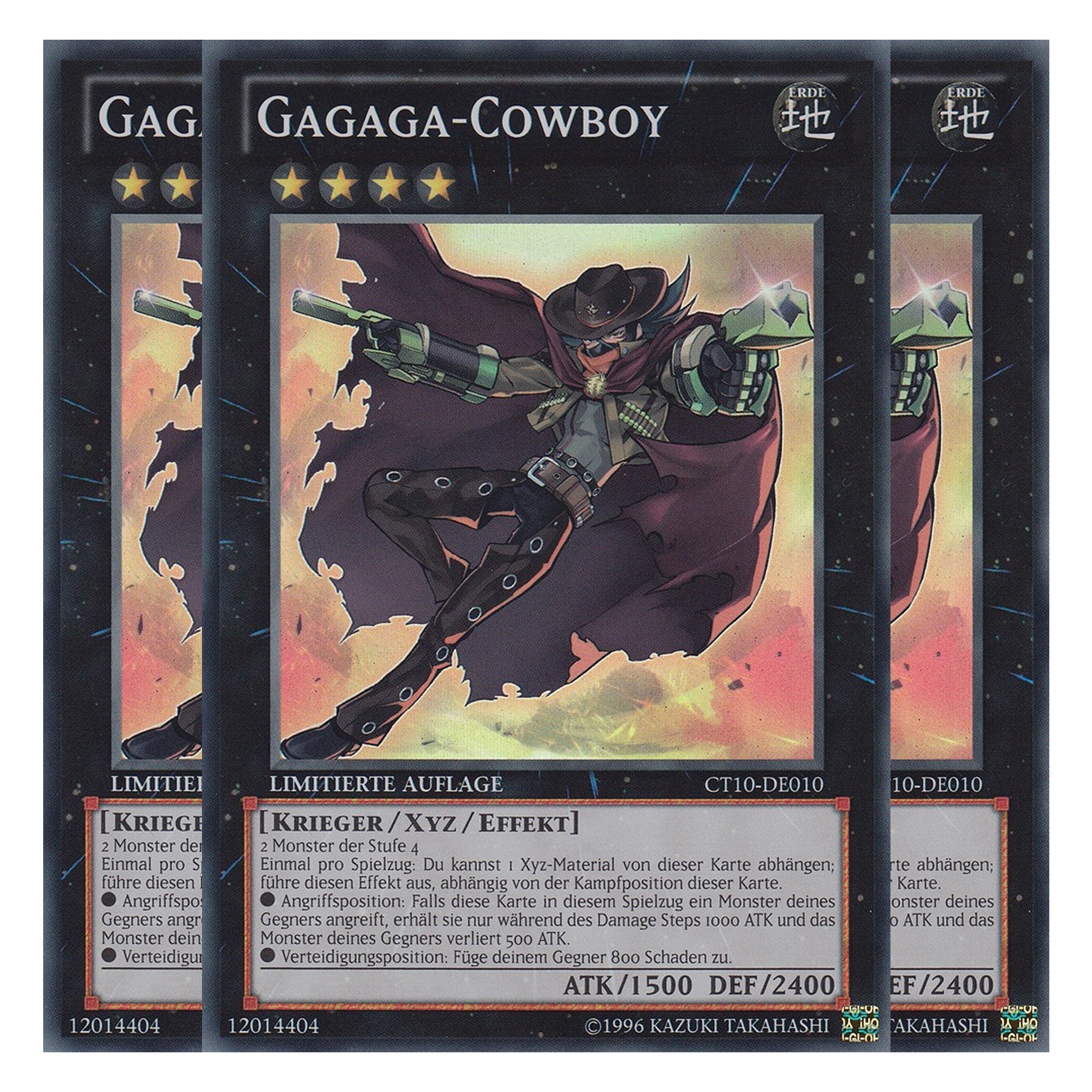Gagaga-Cowboy - CT10-DE010 - Super Rare - Deutsch - Limitierte Auflage - Collector's Tins 2013 - Playset (3 Kopien)