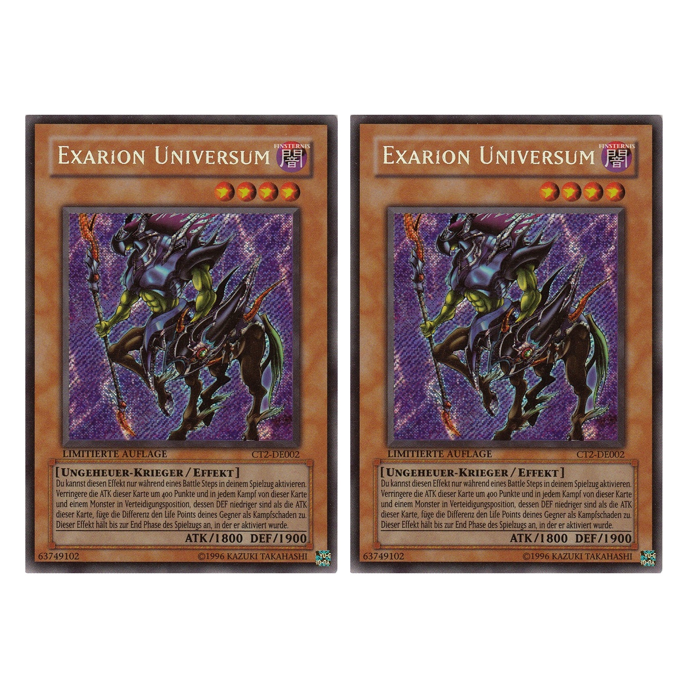 Exarion Universum - CT2-DE002 - Secret Rare - Deutsch - Limitierte Auflage - Collector's Tins 2005 - Duo Set (2 Stück) - Yugioh