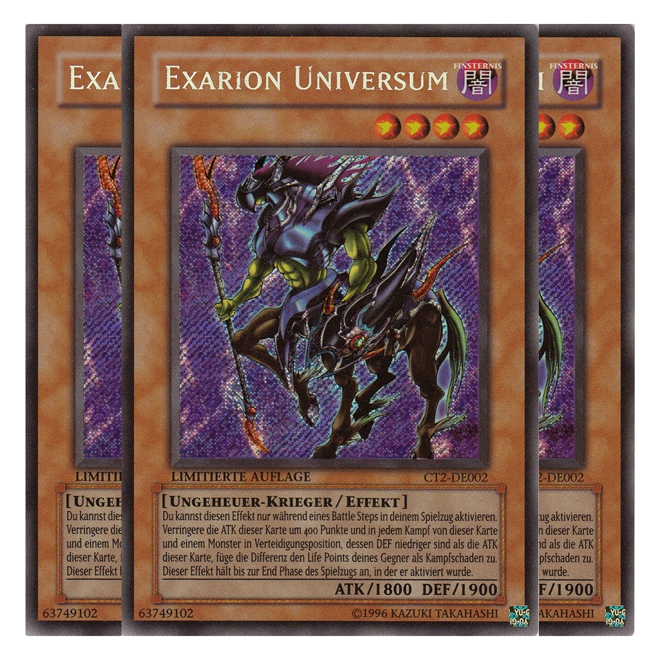 Exarion Universum - CT2-DE002 - Secret Rare - Deutsch - Limitierte Auflage - Collector's Tins 2005 - Playset (3 Kopien)