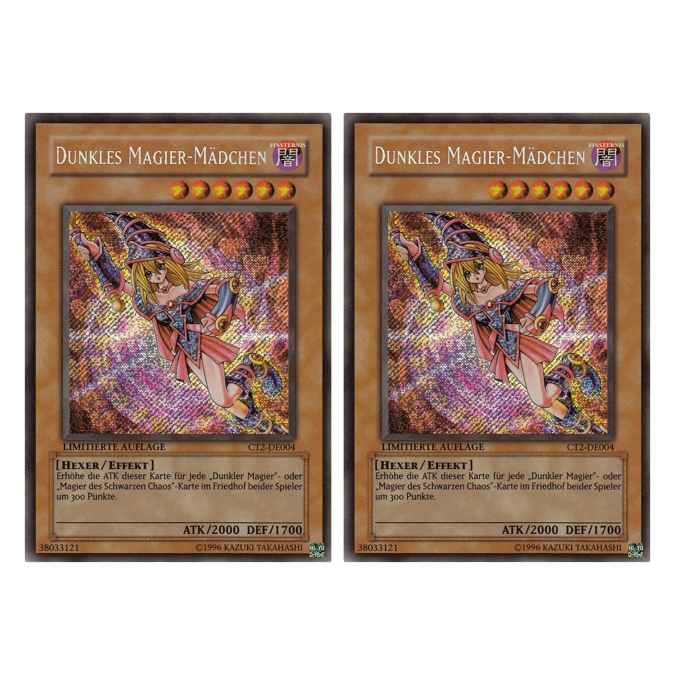 Dunkles Magier-Mädchen - CT2-DE004 - Secret Rare - Deutsch - Limitierte Auflage - Collector's Tins 2005 - Duo Set (2 Stück) - Yugioh