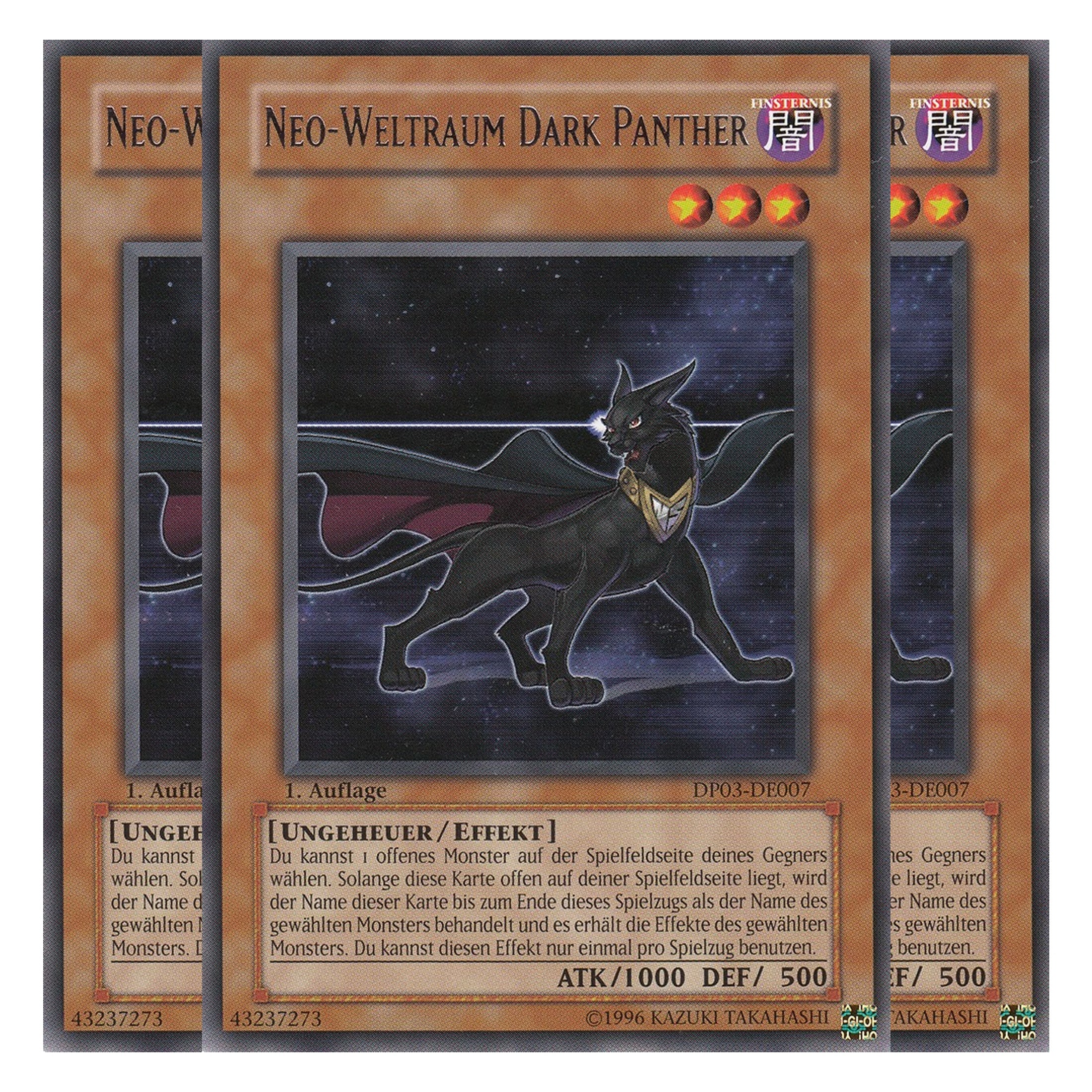 Neo-Weltraum Dark Panther - DP03-DE007 - Rare - Deutsch - Unlimitiert - Duelist Pack: Jaden Yuki 2 - Playset (3 Kopien)