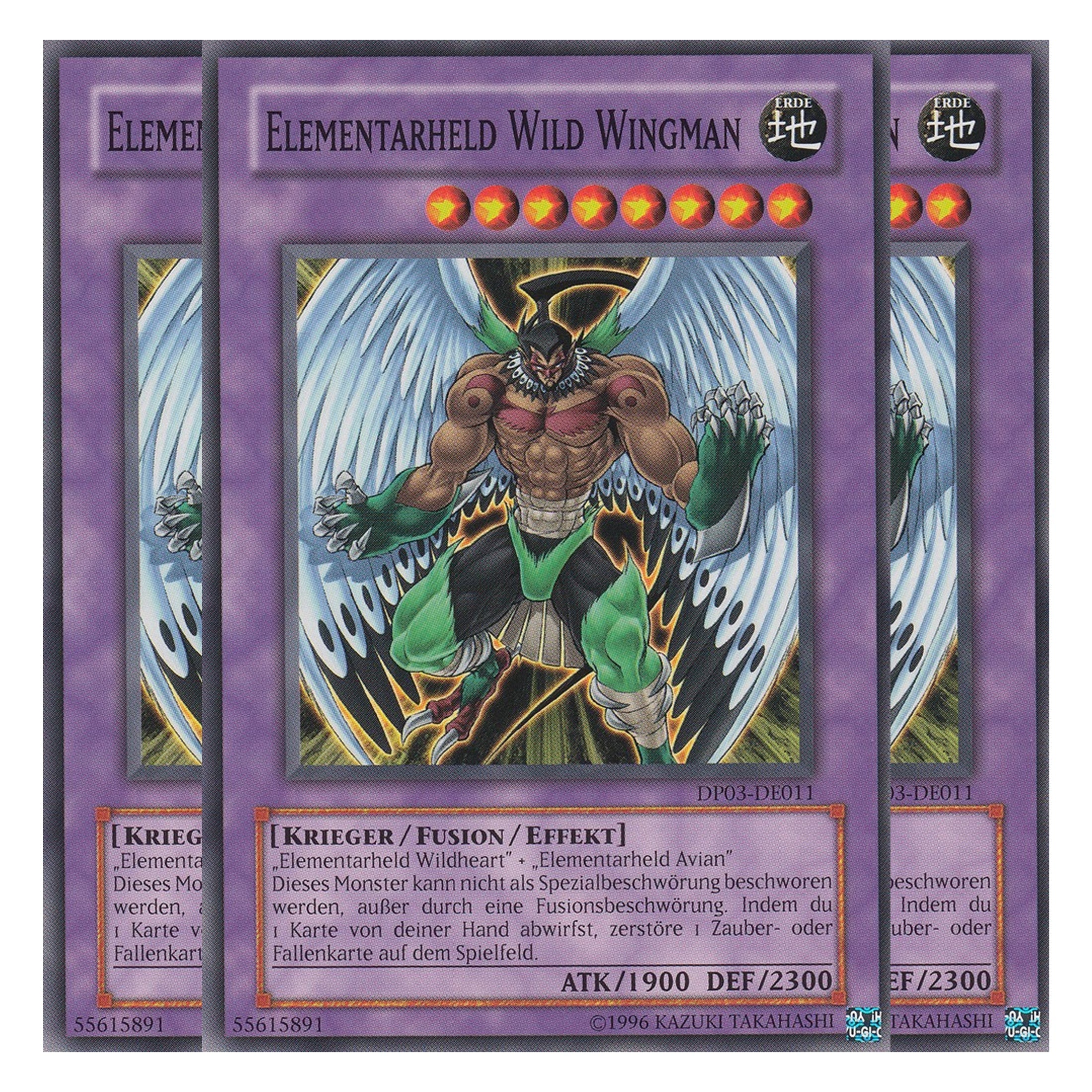 Elementarheld Wild Wingman - DP03-DE011 - Common - Deutsch - Unlimitiert - Duelist Pack: Jaden Yuki 2 - Playset (3 Kopien)