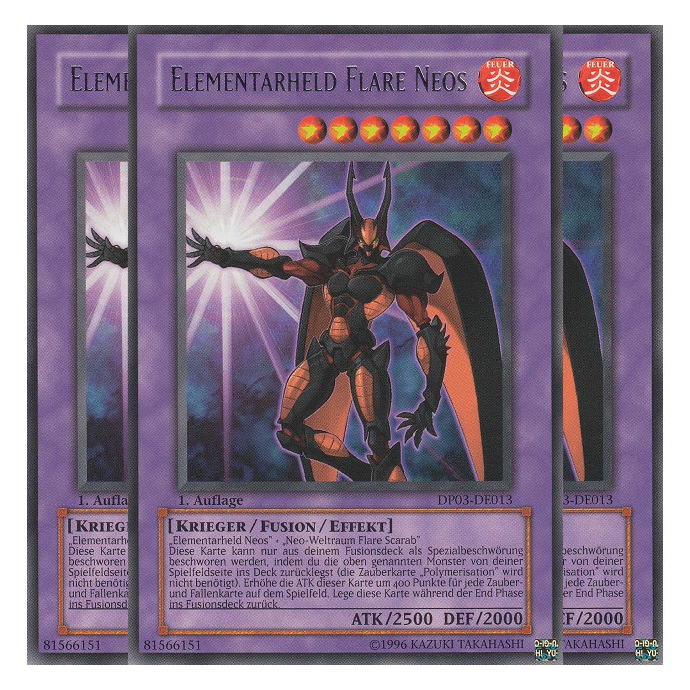 Elementarheld Flare Neos - DP03-DE013 - Rare - Deutsch - Unlimitiert - Duelist Pack: Jaden Yuki 2 - Playset (3 Kopien)