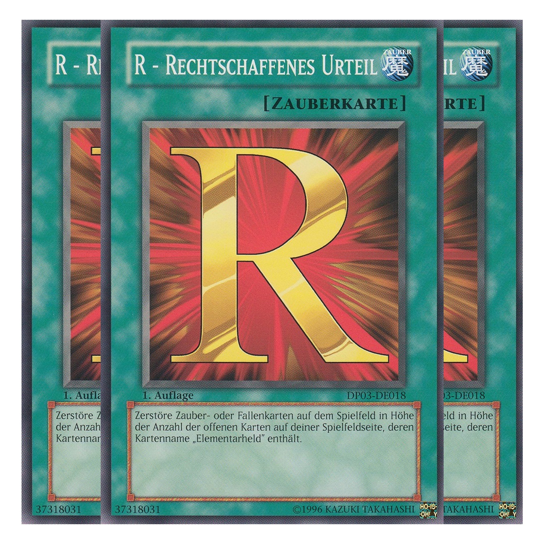 R - Rechtschaffenes Urteil - DP03-DE018 - Common - Deutsch - Unlimitiert - Duelist Pack: Jaden Yuki 2 - Playset (3 Kopien)