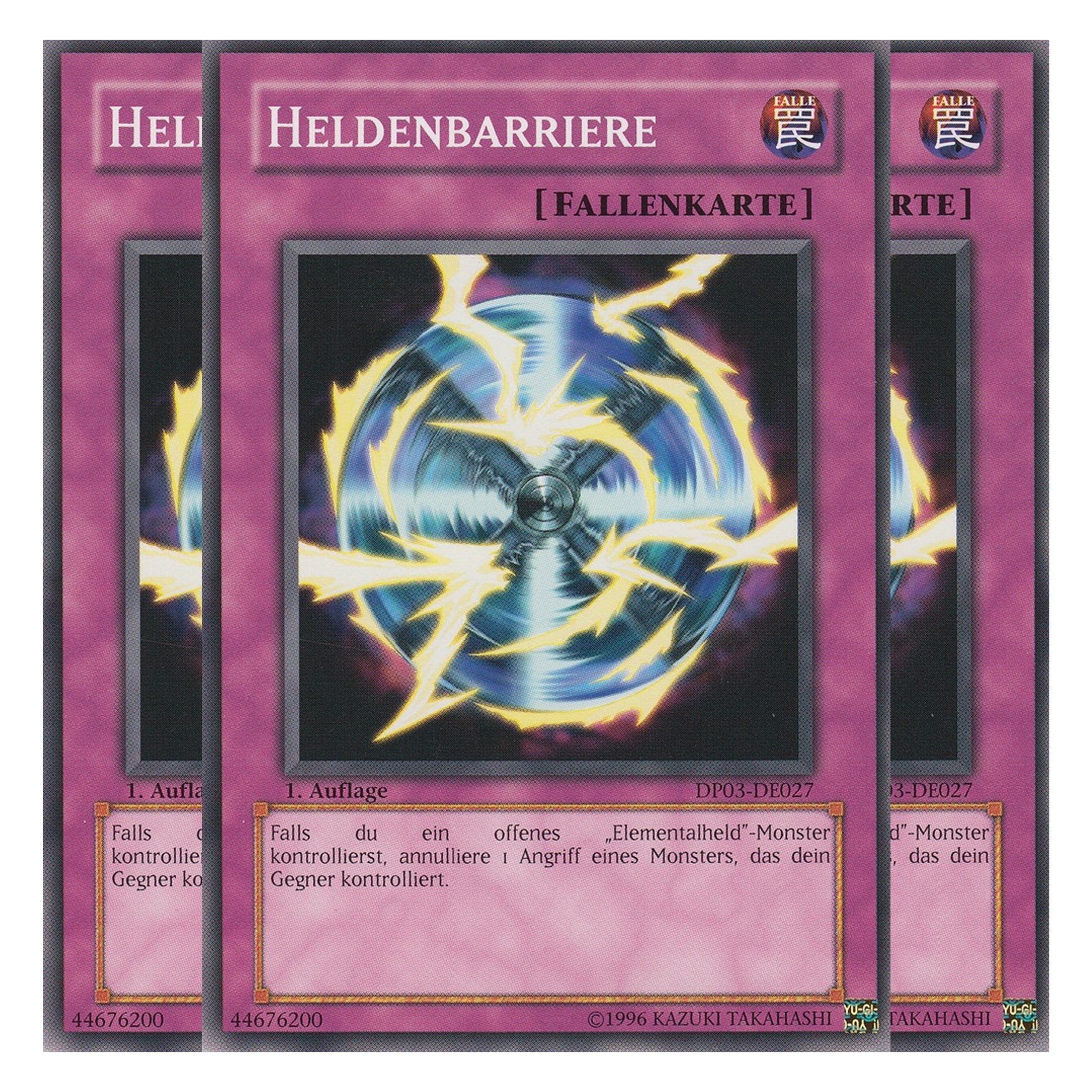 Heldenbarriere - DP03-DE027 - Common - Deutsch - Unlimitiert - Duelist Pack: Jaden Yuki 2 - Playset (3 Kopien)
