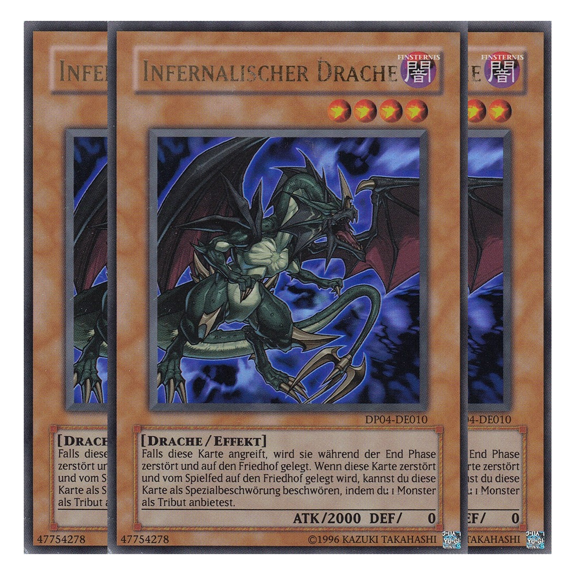 Infernalischer Drache - DP04-DE010 - Ultra Rare - Deutsch - Unlimitiert - Duelist Pack: Zane Truesdale - Playset (3 Kopien)