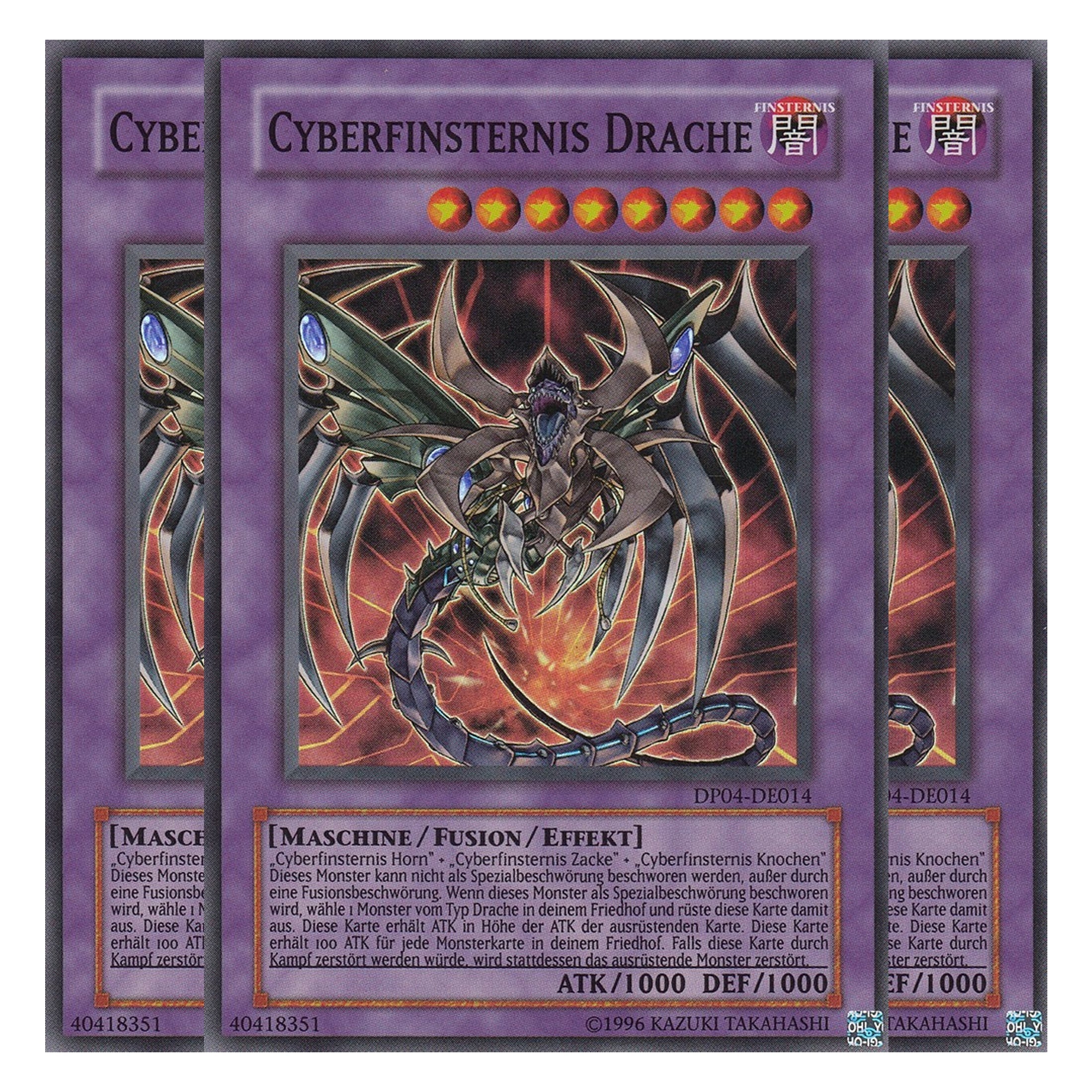 Cyberfinsternis Drache - DP04-DE014 - Super Rare - Deutsch - Unlimitiert - Duelist Pack: Zane Truesdale - Playset (3 Kopien)