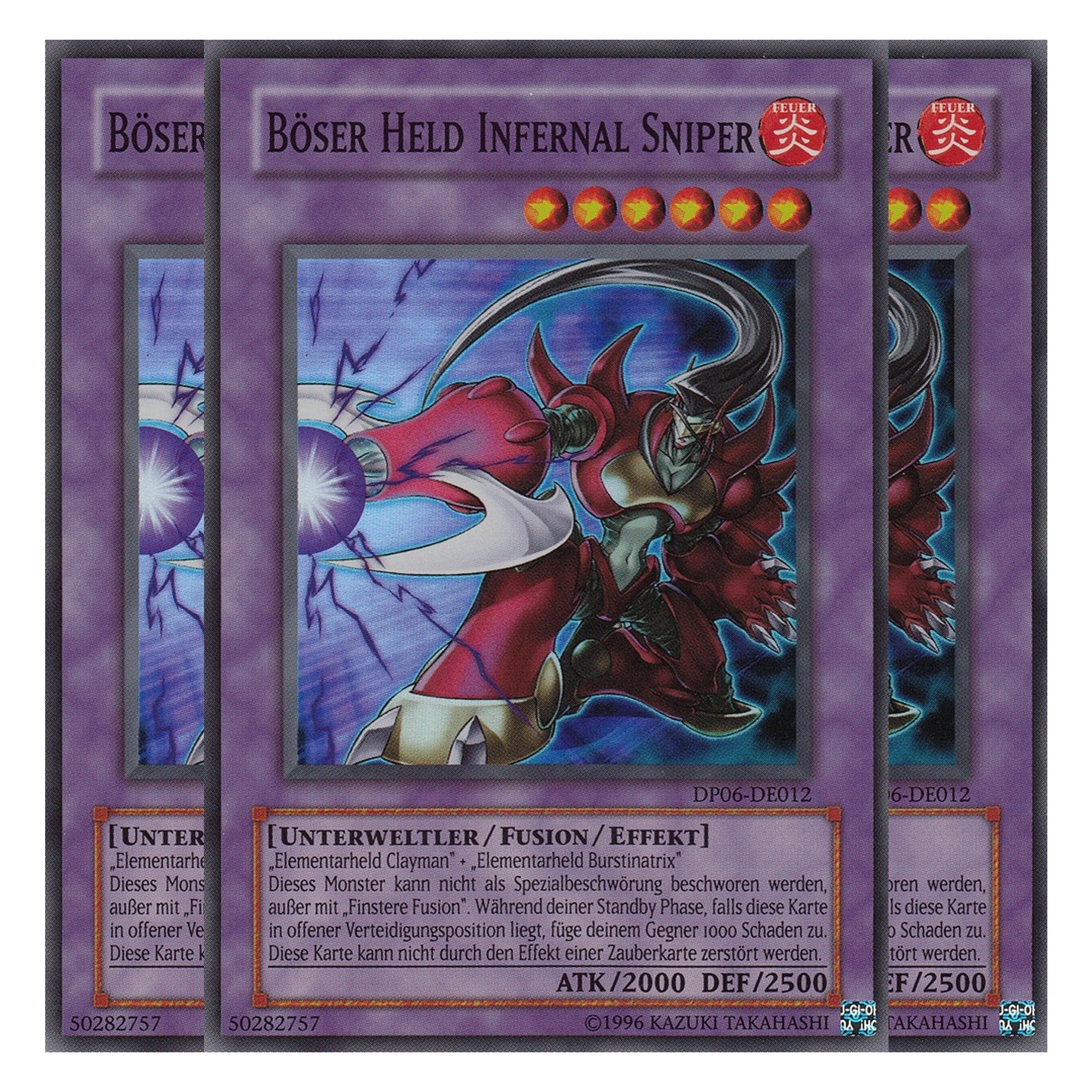Böser Held Infernal Sniper - DP06-DE012 - Super Rare - Deutsch - Unlimitiert - Duelist Pack: Jaden Yuki 3 - Playset (3 Kopien)
