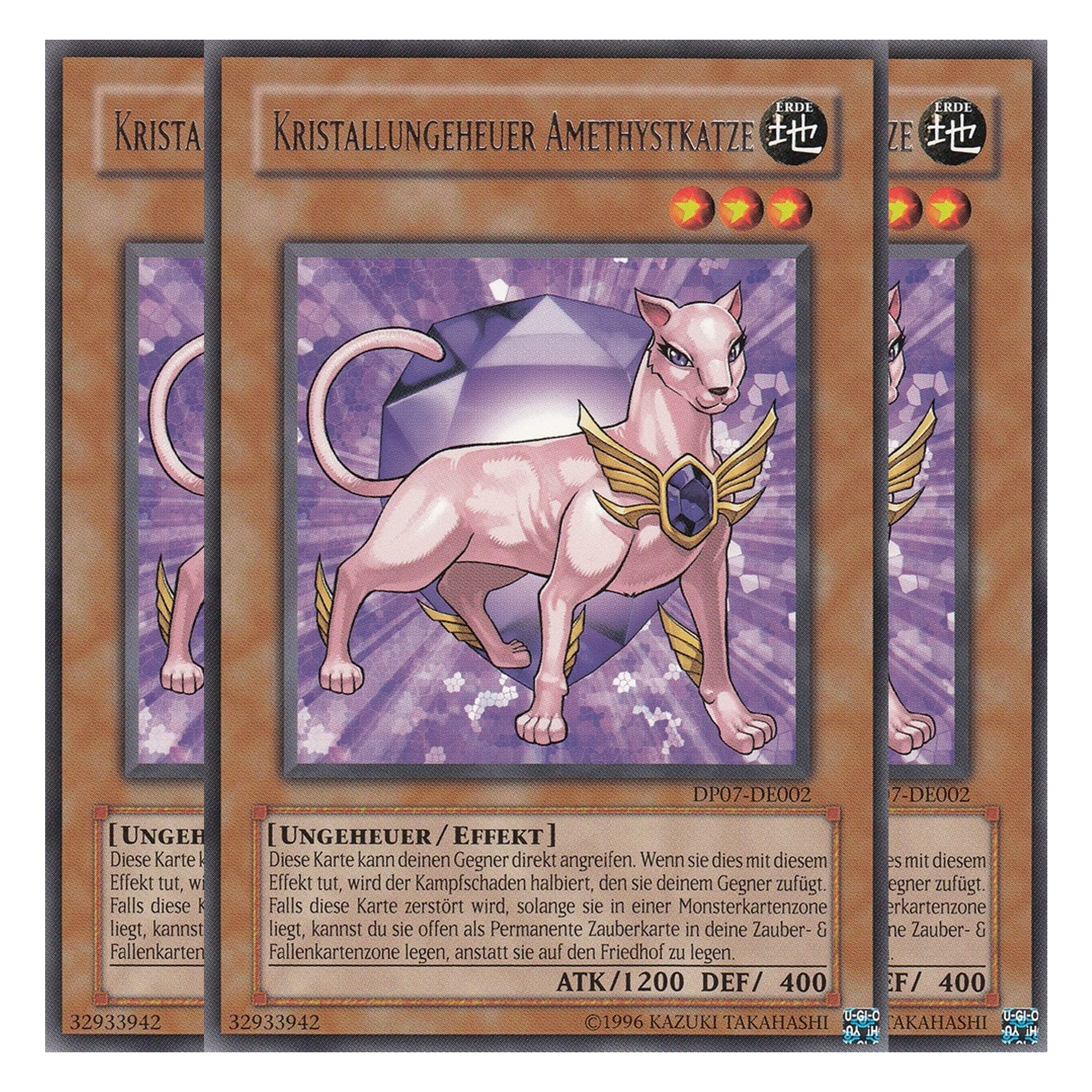 Kristallungeheuer Amethystkatze - DP07-DE002 - Rare - Deutsch - Unlimitiert - Duelist Pack: Jesse Anderson - Playset (3 Kopien)