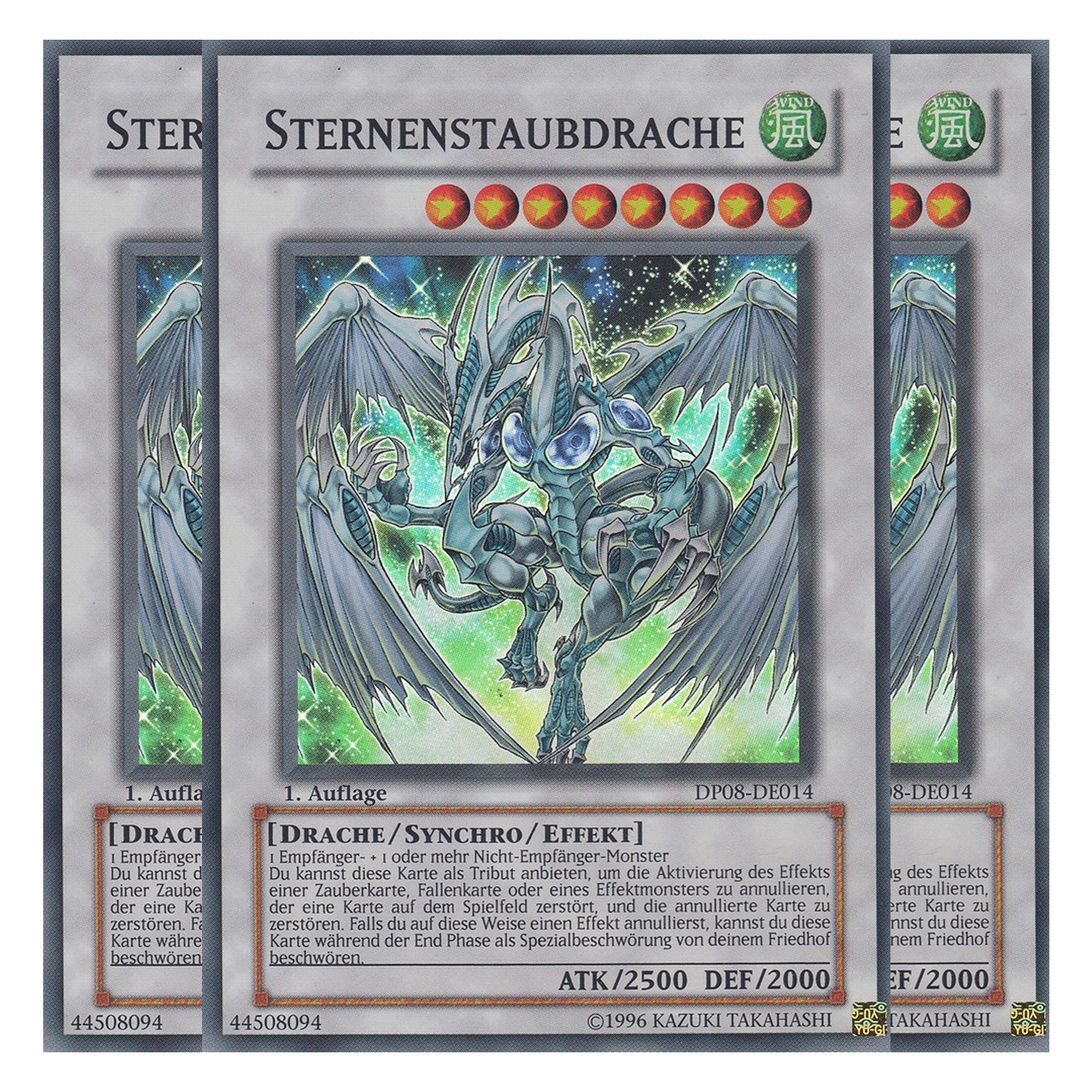 Sternenstaubdrache - DP08-DE014 - Super Rare - Deutsch - Unlimitiert - Duelist Pack: Yusei Fudo - Playset (3 Kopien)