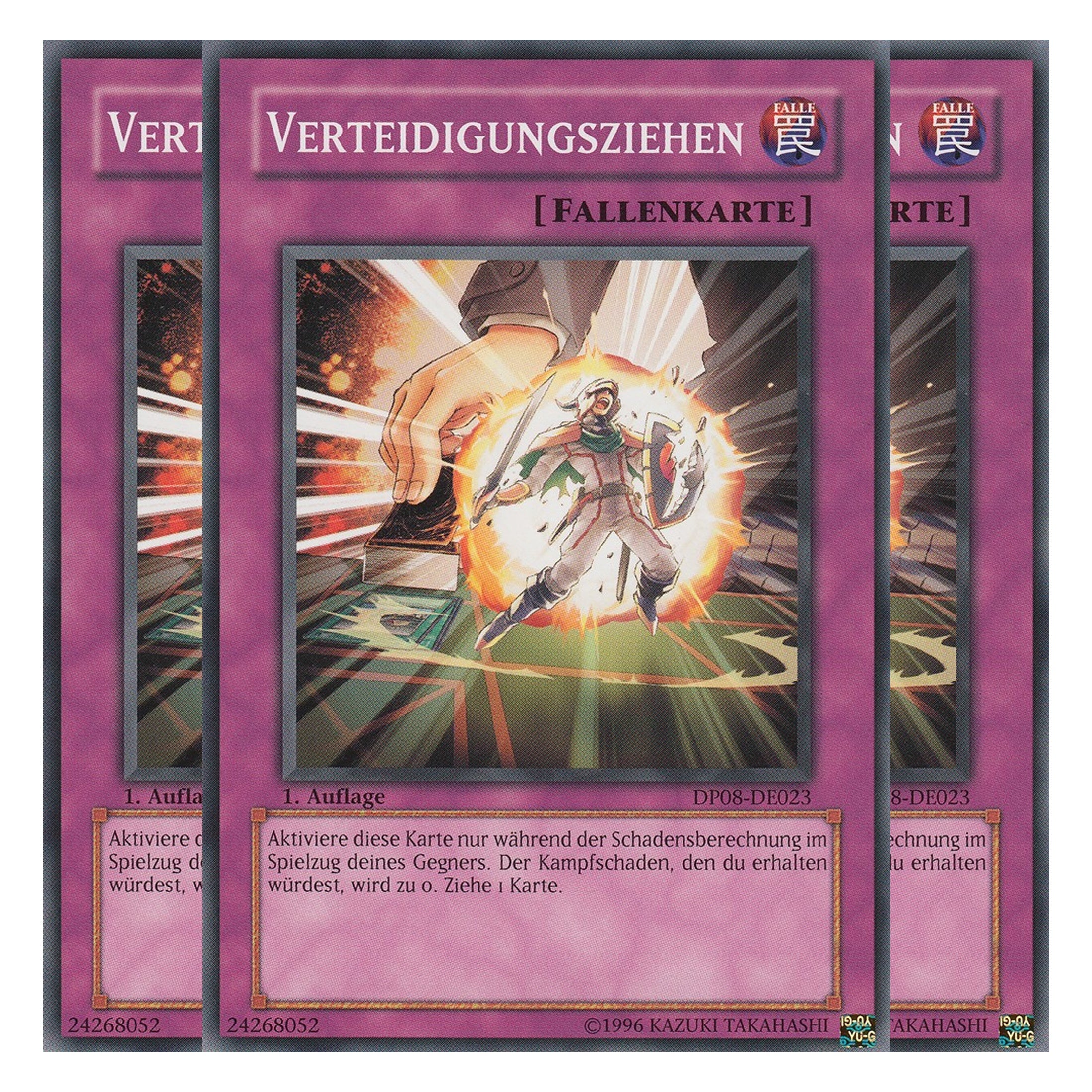 Verteidigungsziehen - DP08-DE023 - Common - Deutsch - Unlimitiert - Duelist Pack: Yusei Fudo - Playset (3 Kopien)