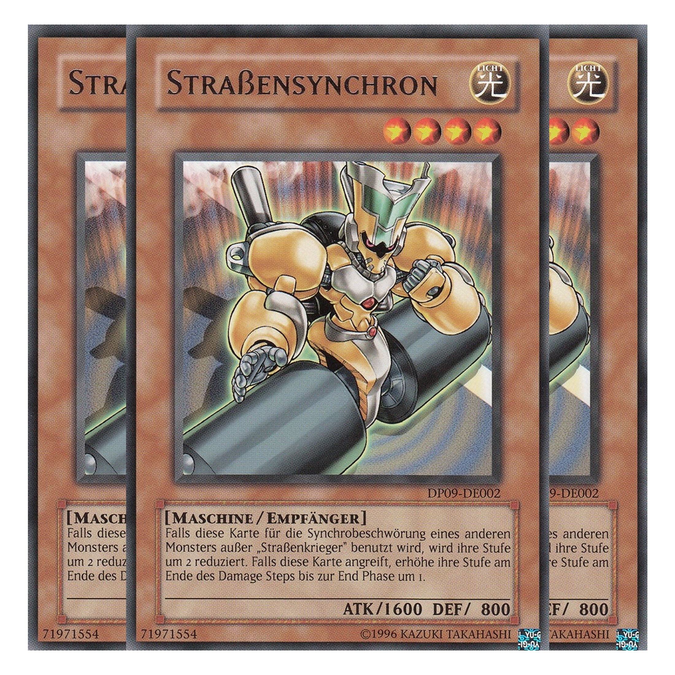 Straßensynchron - DP09-DE002 - Rare - Deutsch - Unlimitiert - Duelist Pack: Yusei Fudo 2 - Playset (3 Kopien)