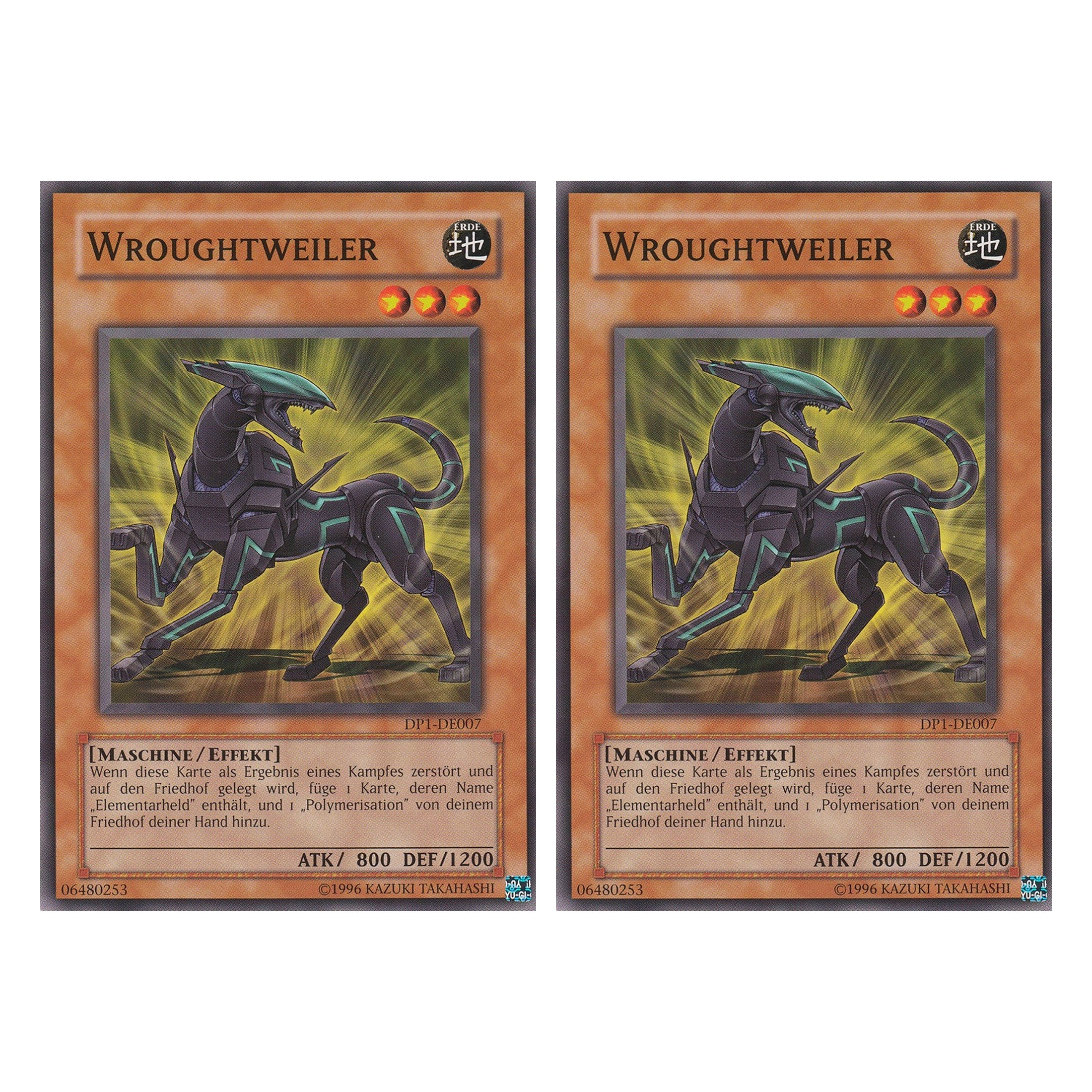Wroughtweiler - DP1-DE007 - Common - Deutsch - Unlimitiert - Duelist Pack: Jaden Yuki - Duo Set (2 Stück) - Yugioh