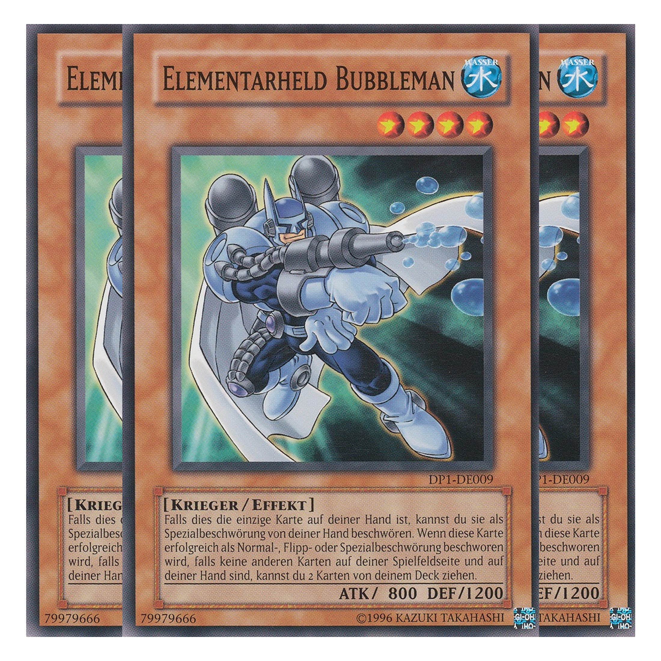Elementarheld Bubbleman - DP1-DE009 - Common - Deutsch - Unlimitiert - Duelist Pack: Jaden Yuki - Playset (3 Kopien)