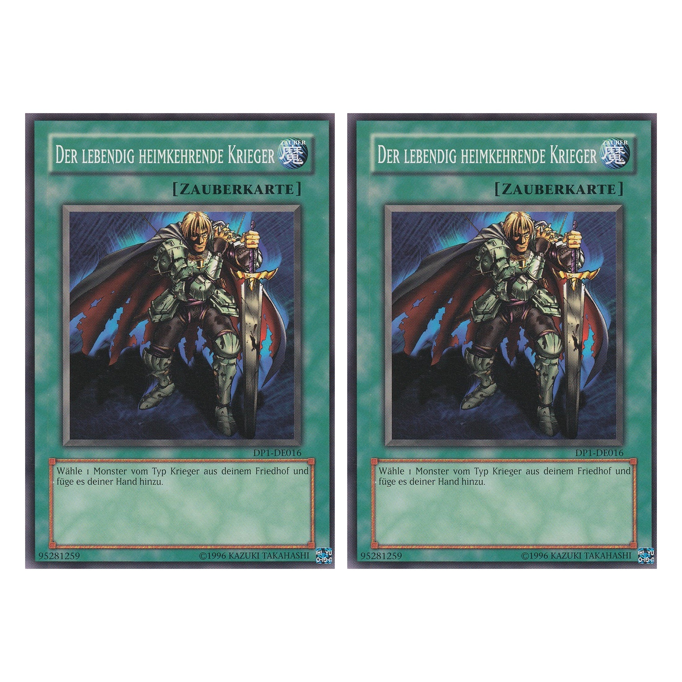 Der lebendig heimkehrende Krieger - DP1-DE016 - Common - Deutsch - Unlimitiert - Duelist Pack: Jaden Yuki - Duo Set (2 Stück) - Yugioh