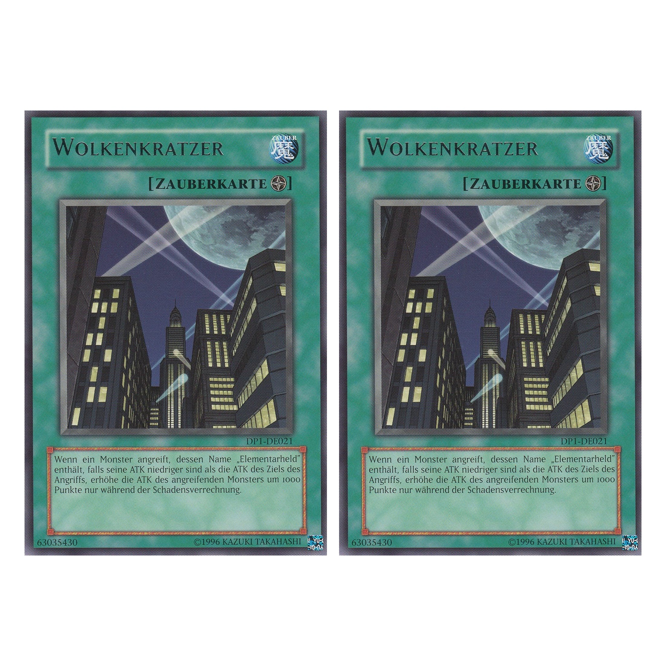 Wolkenkratzer - DP1-DE021 - Rare - Deutsch - Unlimitiert - Duelist Pack: Jaden Yuki - Duo Set (2 Stück) - Yugioh