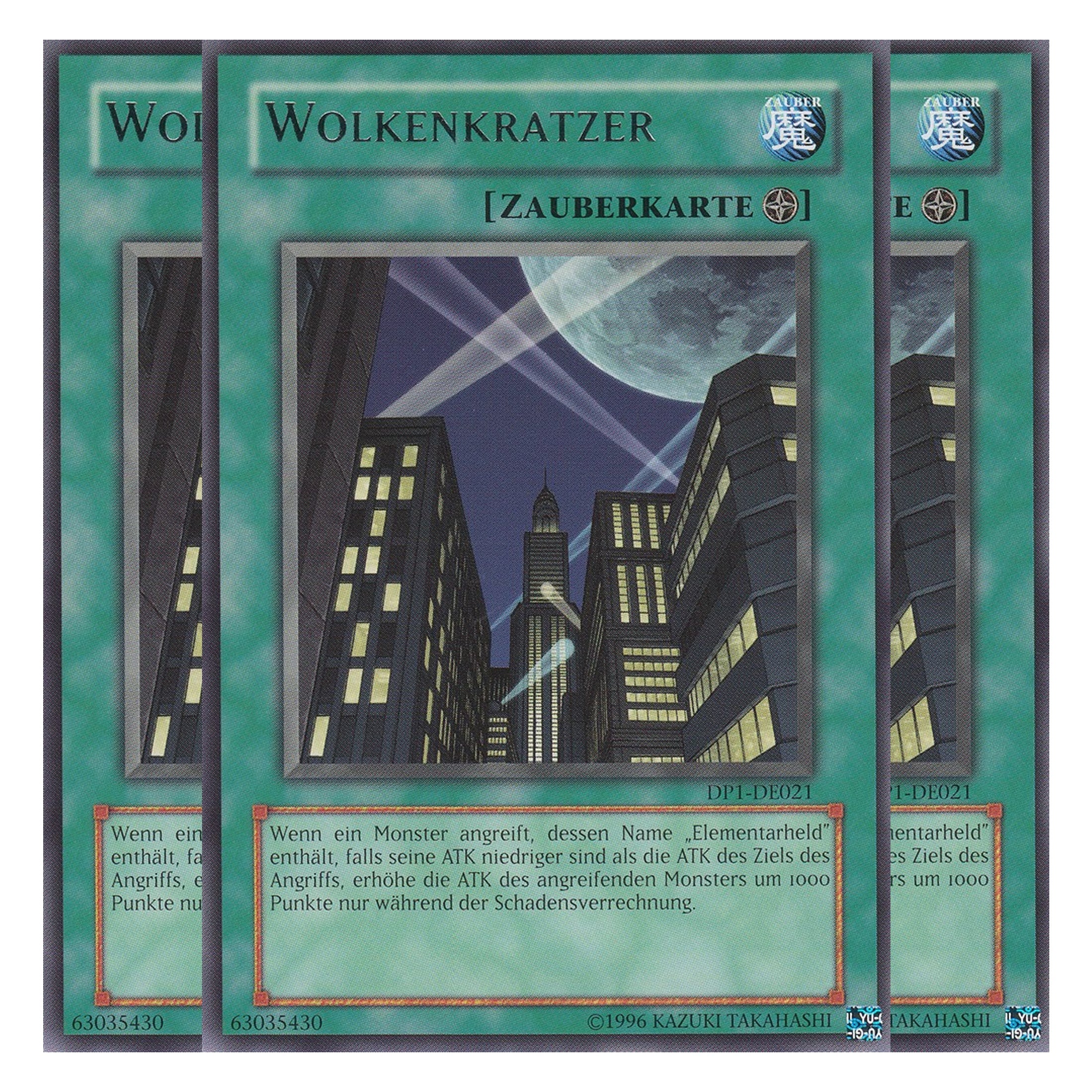 Wolkenkratzer - DP1-DE021 - Rare - Deutsch - Unlimitiert - Duelist Pack: Jaden Yuki - Playset (3 Kopien)