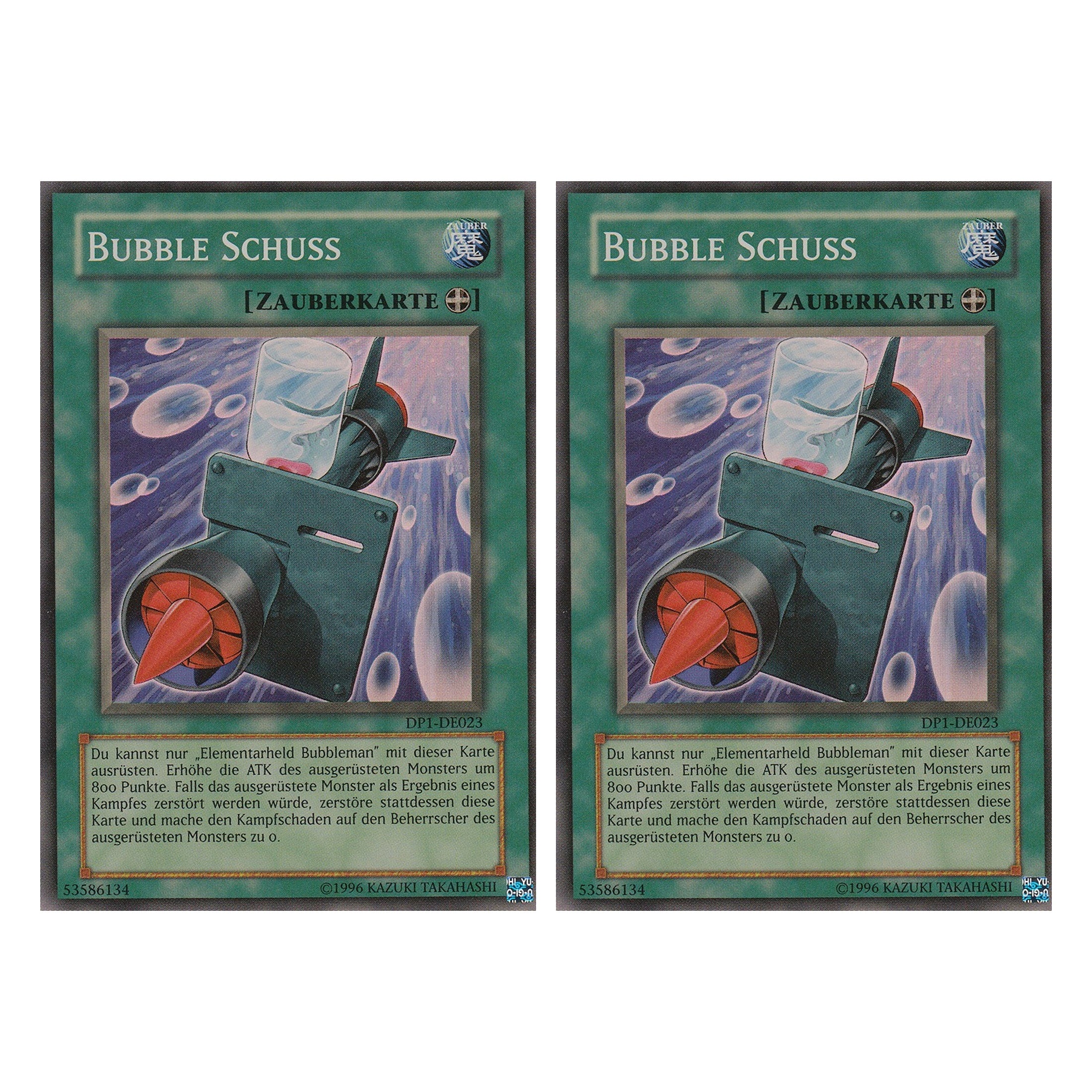 Bubble Schuss - DP1-DE023 - Super Rare - Deutsch - Unlimitiert - Duelist Pack: Jaden Yuki - Duo Set (2 Stück) - Yugioh