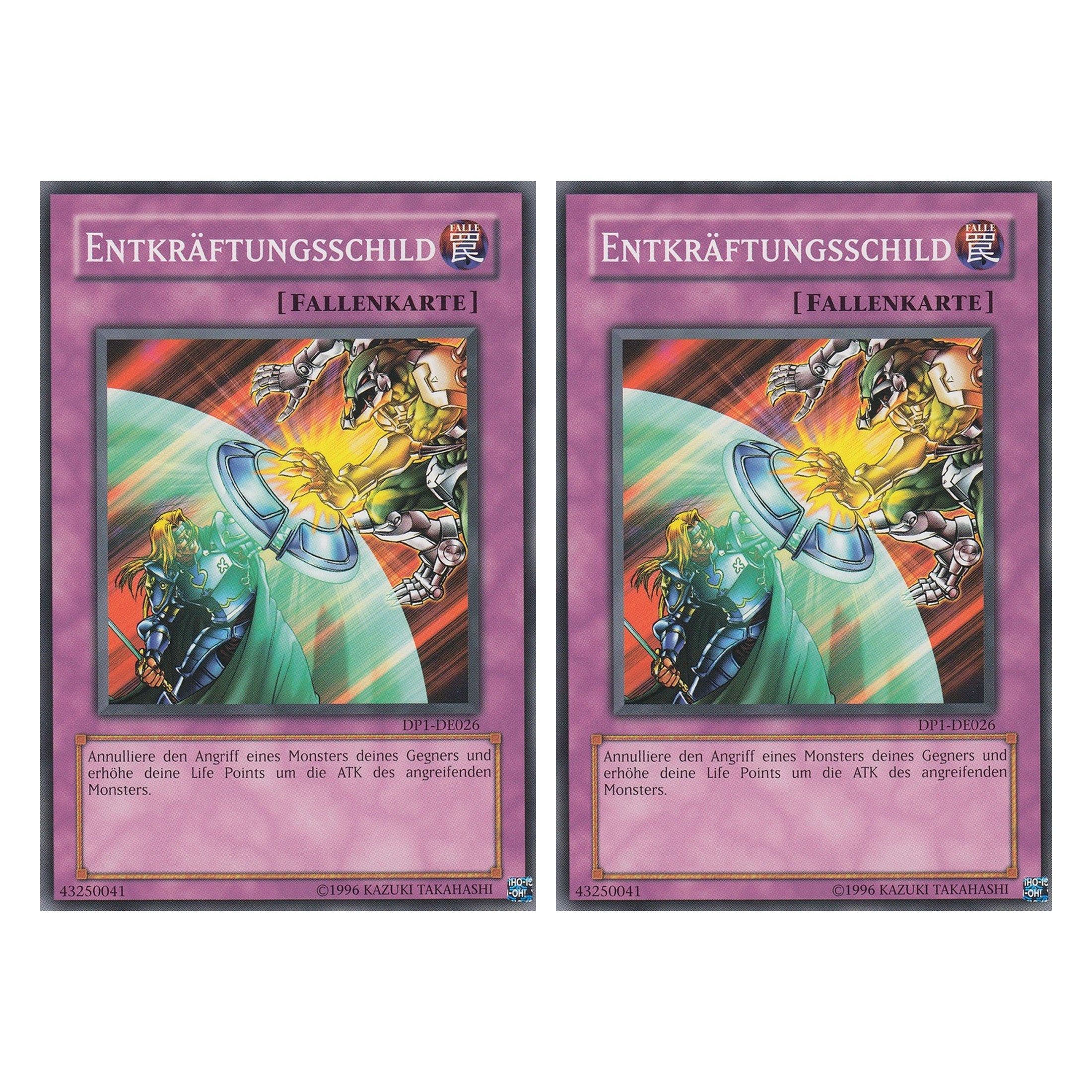 Entkräftungsschild - DP1-DE026 - Common - Deutsch - Unlimitiert - Duelist Pack: Jaden Yuki - Duo Set (2 Stück) - Yugioh