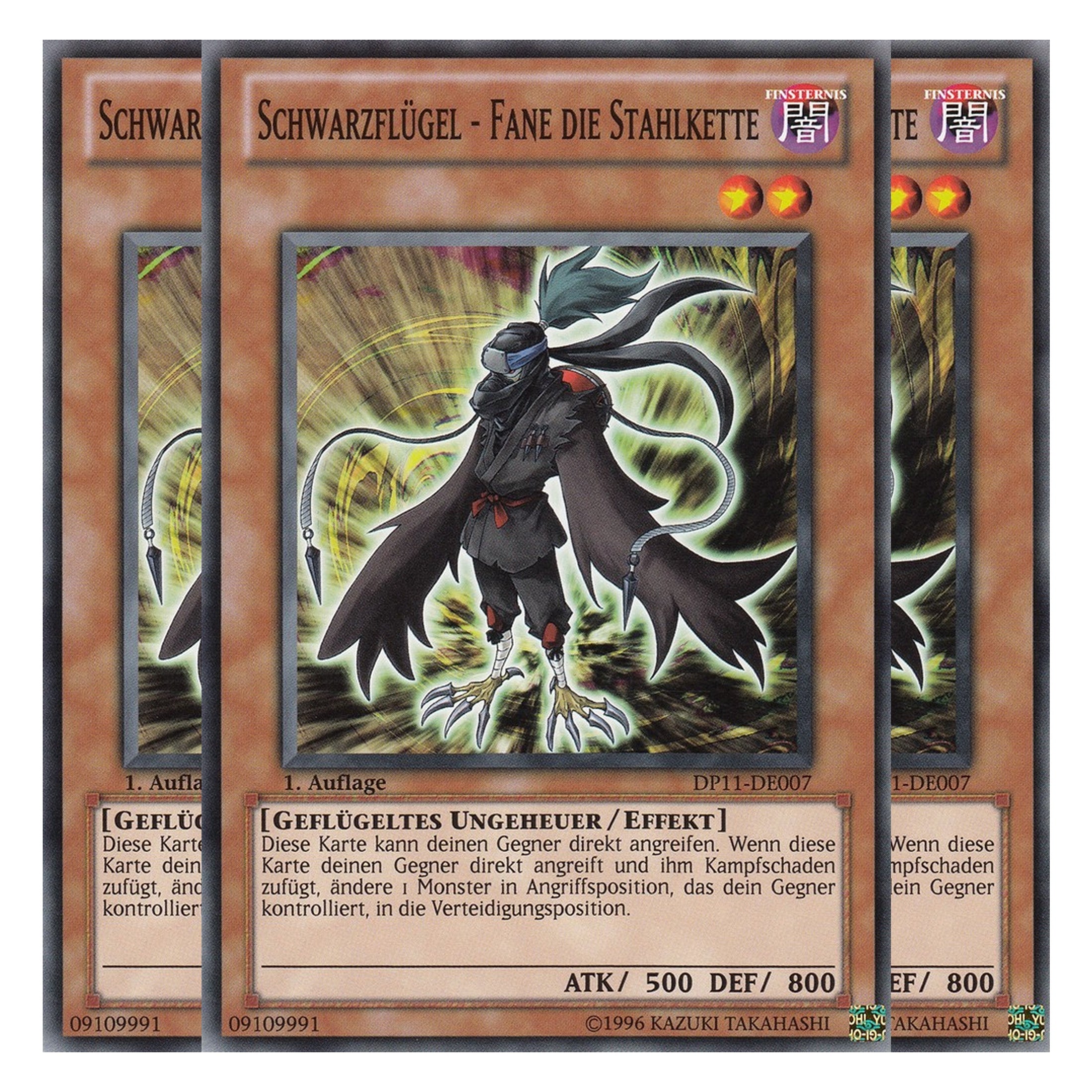 Schwarzflügel - Fane die Stahlkette - DP11-DE007 - Common - Deutsch - Unlimitiert - Duelist Pack: Crow - Playset (3 Kopien)