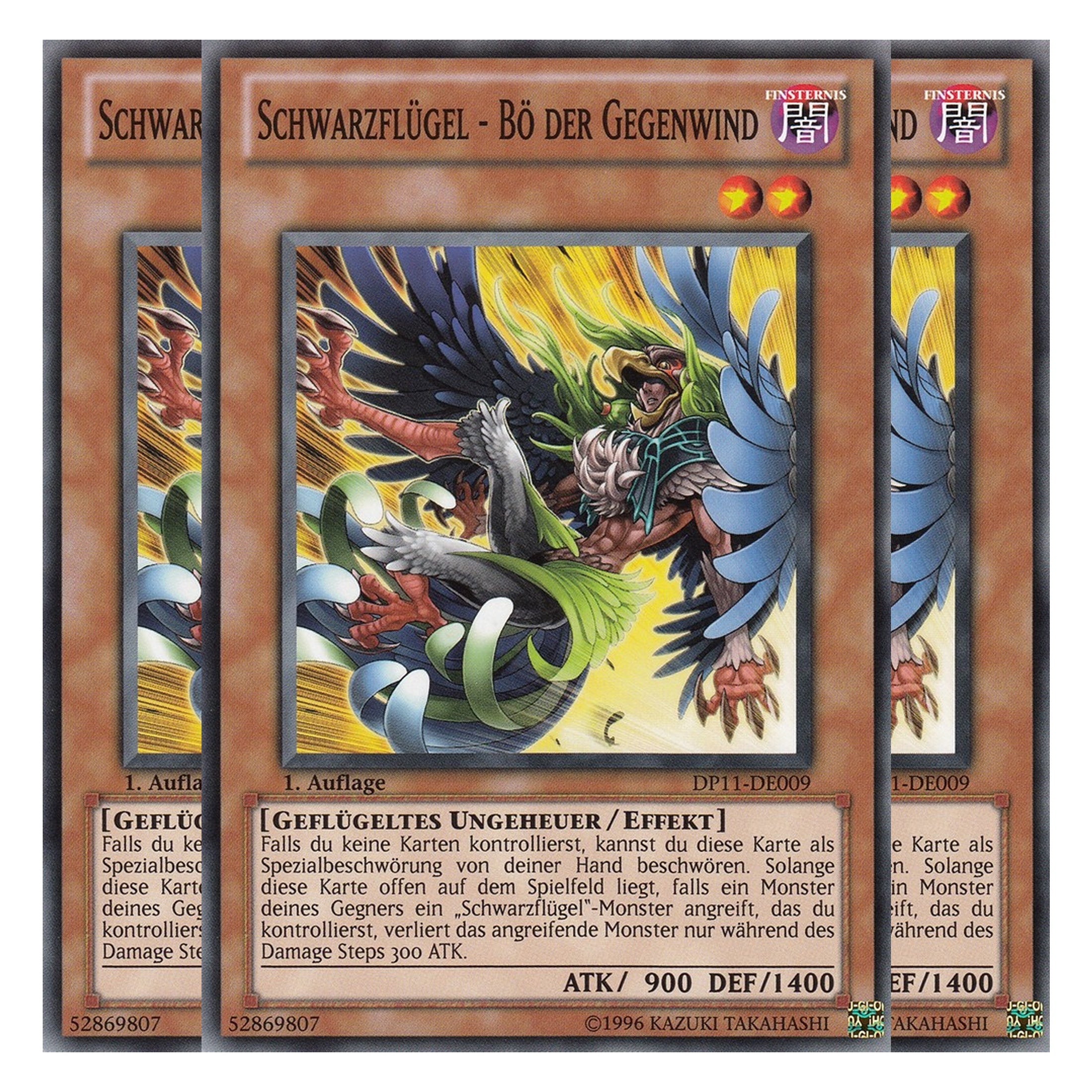 Schwarzflügel - Bö der Gegenwind - DP11-DE009 - Common - Deutsch - Unlimitiert - Duelist Pack: Crow - Playset (3 Kopien)