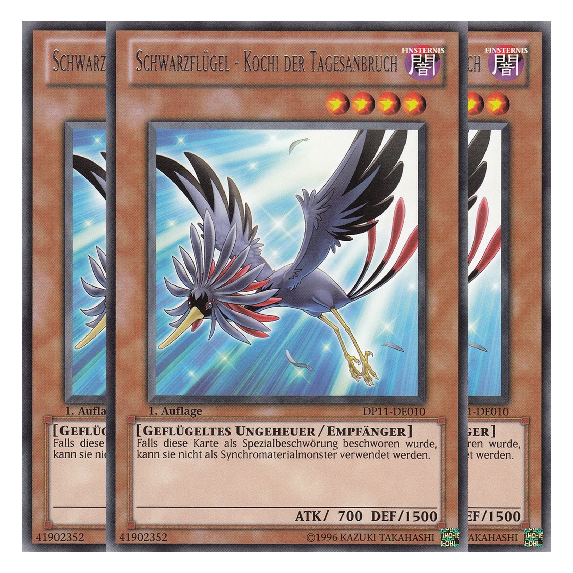 Schwarzflügel - Kochi der Tagesanbruch - DP11-DE010 - Rare - Deutsch - Unlimitiert - Duelist Pack: Crow - Playset (3 Kopien)