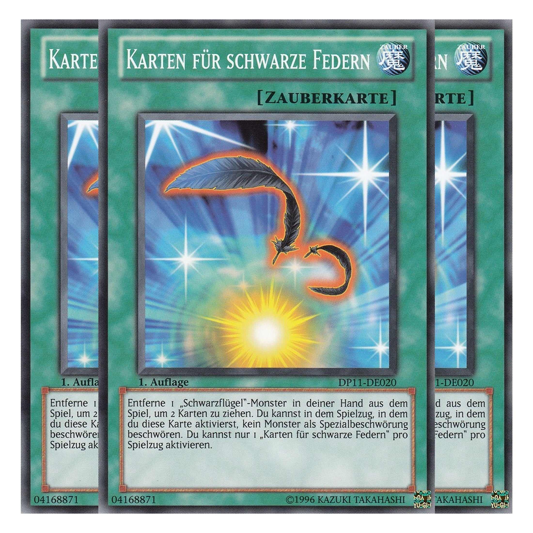 Karten für schwarze Federn - DP11-DE020 - Common - Deutsch - Unlimitiert - Duelist Pack: Crow - Playset (3 Kopien)