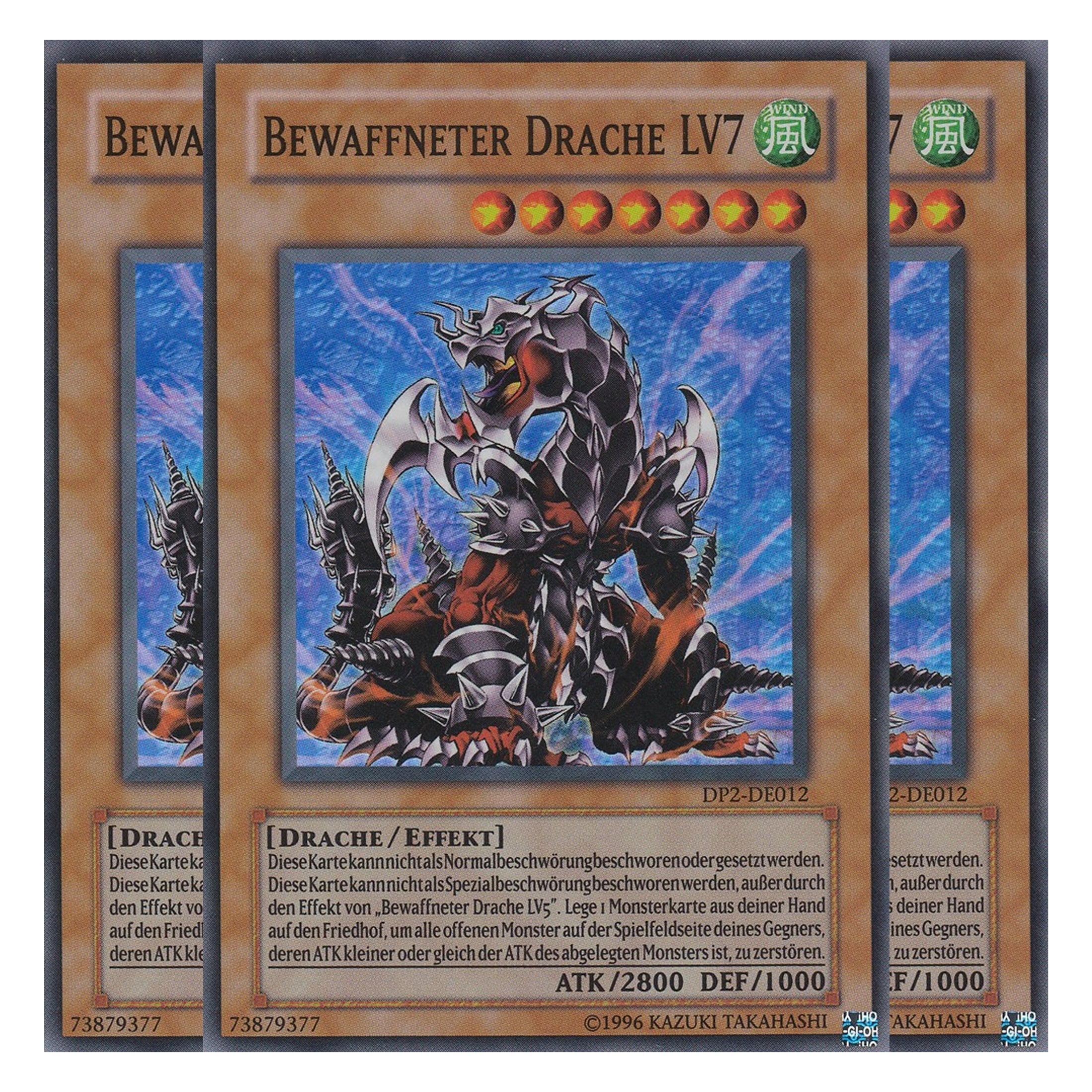 Bewaffneter Drache LV7 - DP2-DE012 - Super Rare - Deutsch - Unlimitiert - Duelist Pack: Chazz Princeton - Playset (3 Kopien)