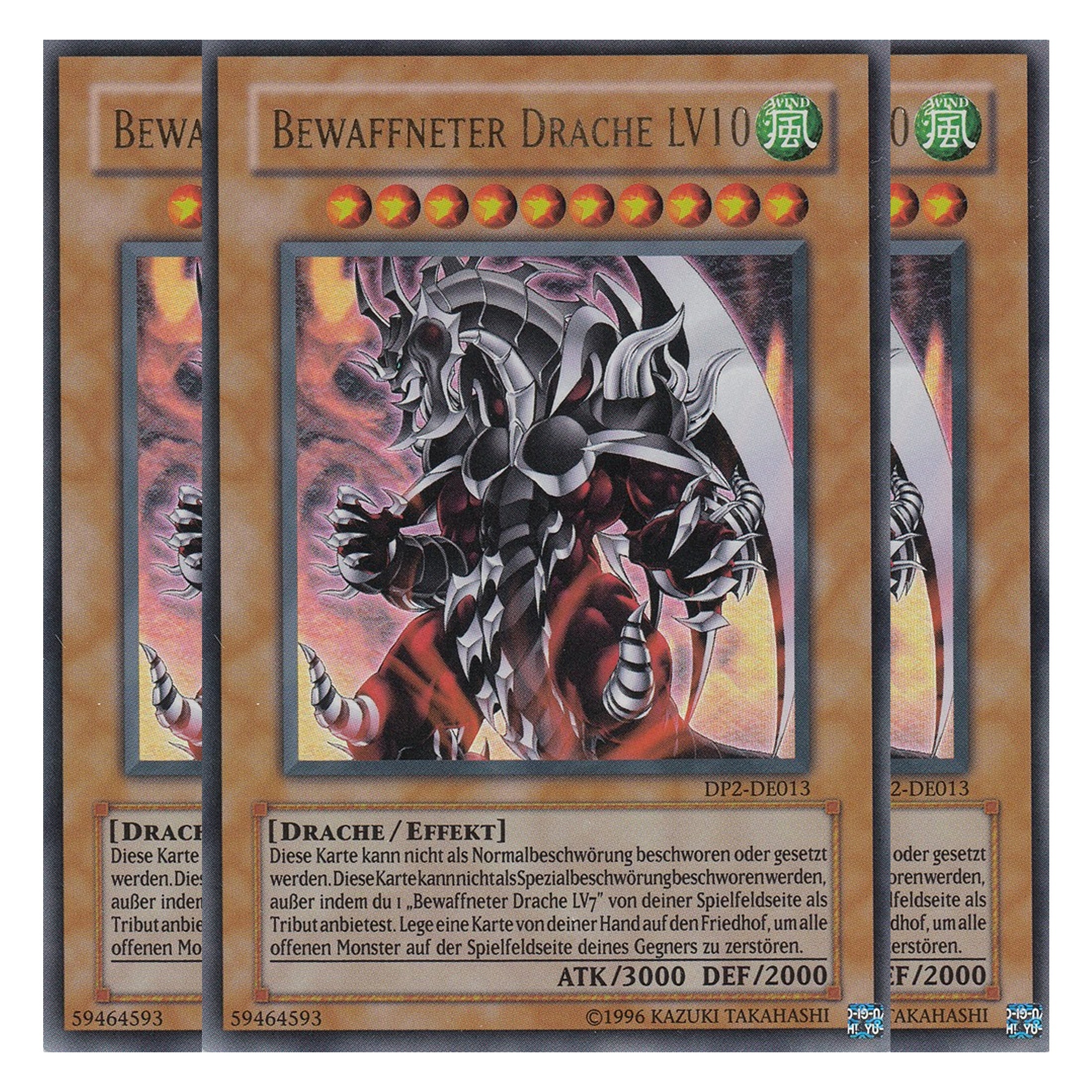 Bewaffneter Drache LV10 - DP2-DE013 - Ultra Rare - Deutsch - Unlimitiert - Duelist Pack: Chazz Princeton - Playset (3 Kopien)
