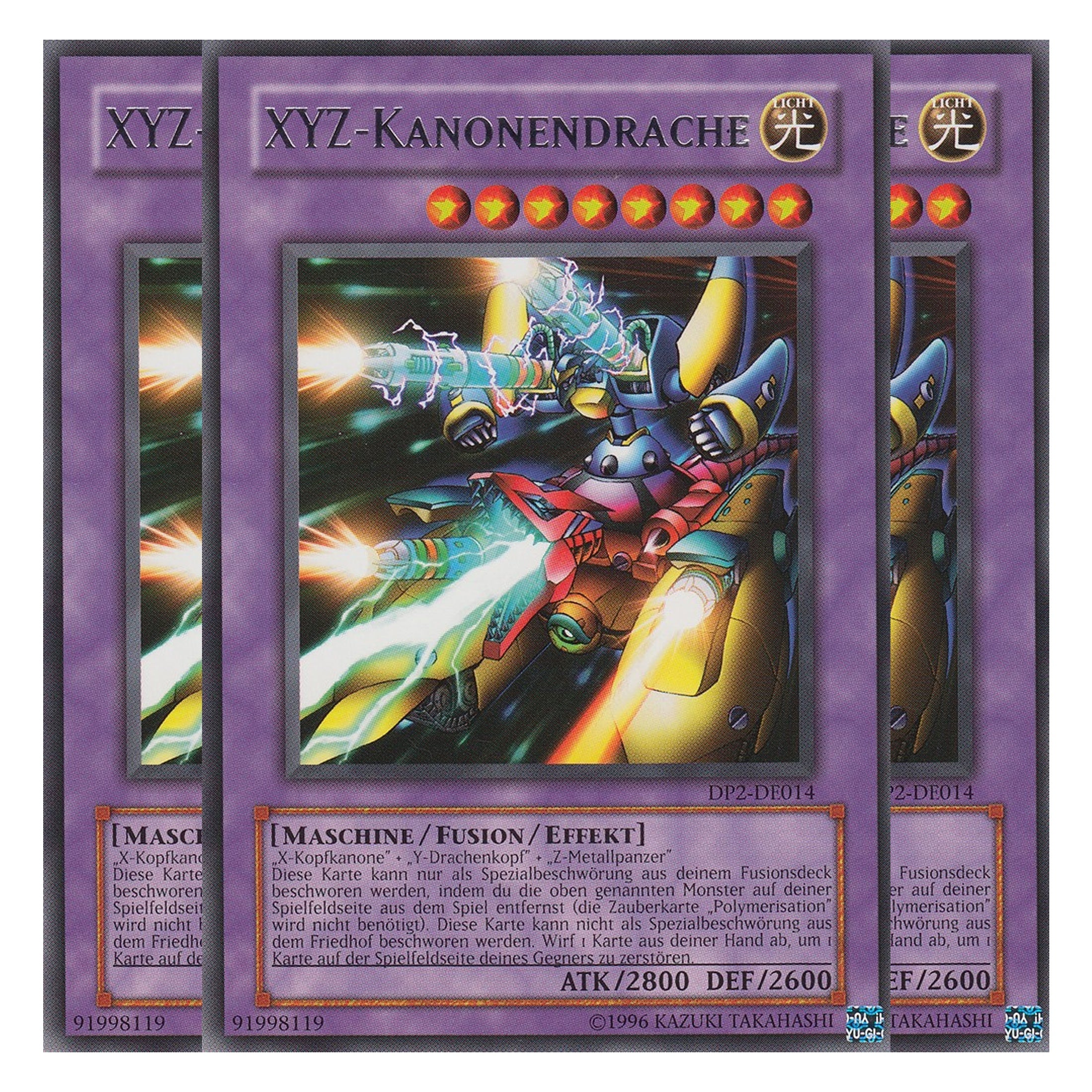XYZ-Kanonendrache - DP2-DE014 - Rare - Deutsch - Unlimitiert - Duelist Pack: Chazz Princeton - Playset (3 Kopien)