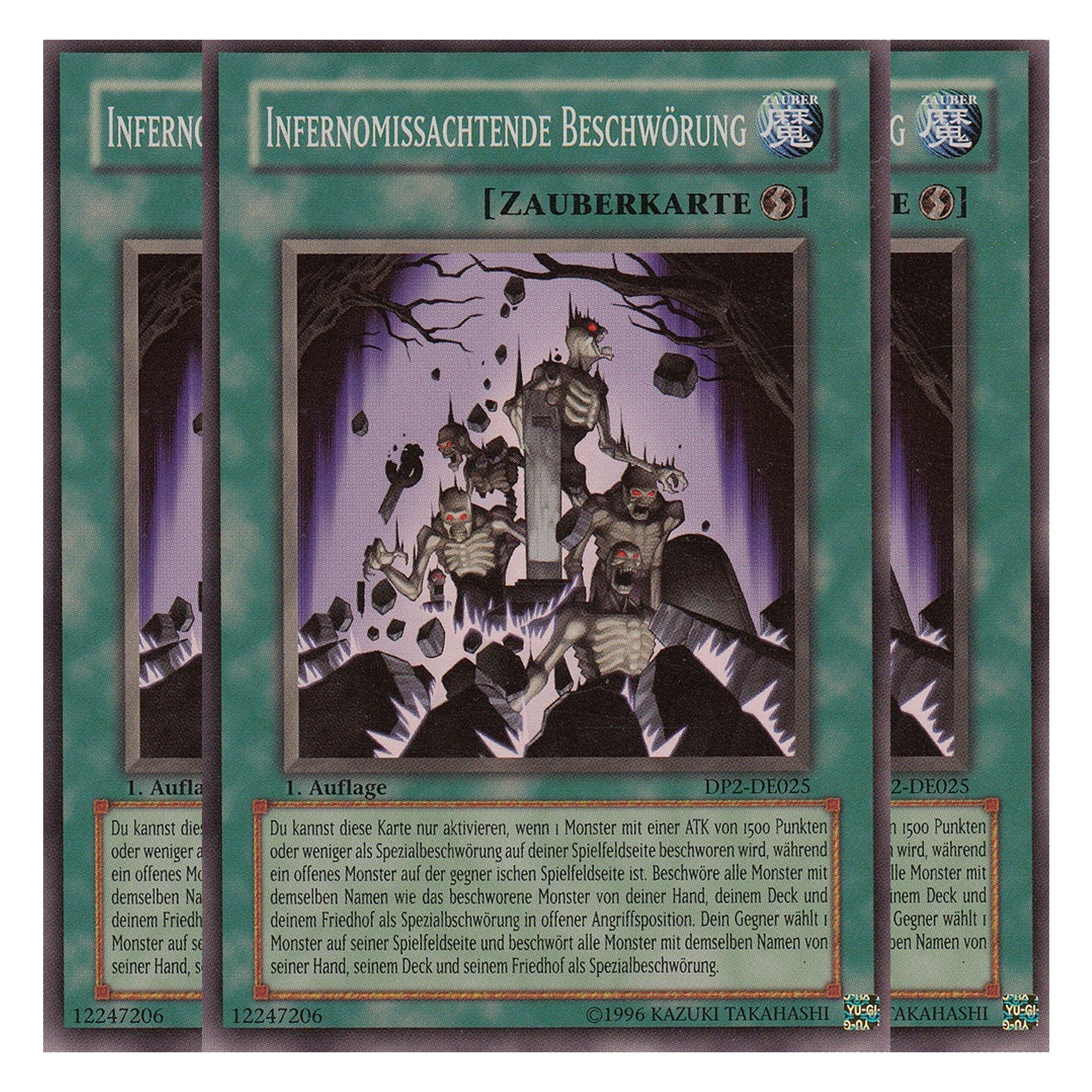 Infernomissachtende Beschwörung - DP2-DE025 - Super Rare - Deutsch - Unlimitiert - Duelist Pack: Chazz Princeton - Playset (3 Kopien)