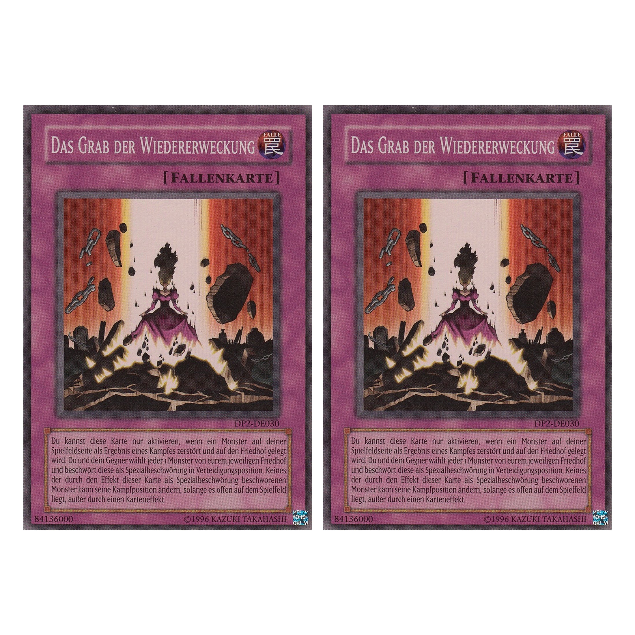 Das Grab der Wiedererweckung - DP2-DE030 - Super Rare - Deutsch - Unlimitiert - Duelist Pack: Chazz Princeton - Duo Set (2 Stück) - Yugioh