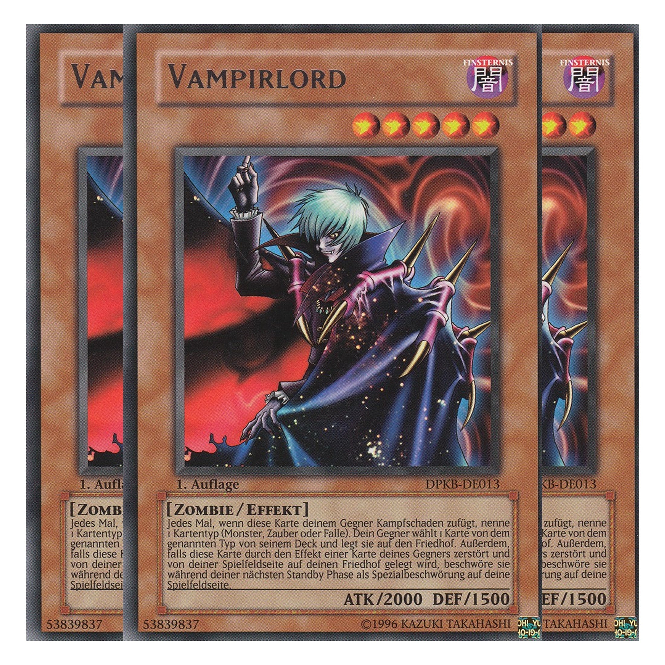Vampirlord - DPKB-DE013 - Rare - Deutsch - 1. Auflage - Duelist Pack: Kaiba - Playset (3 Kopien)