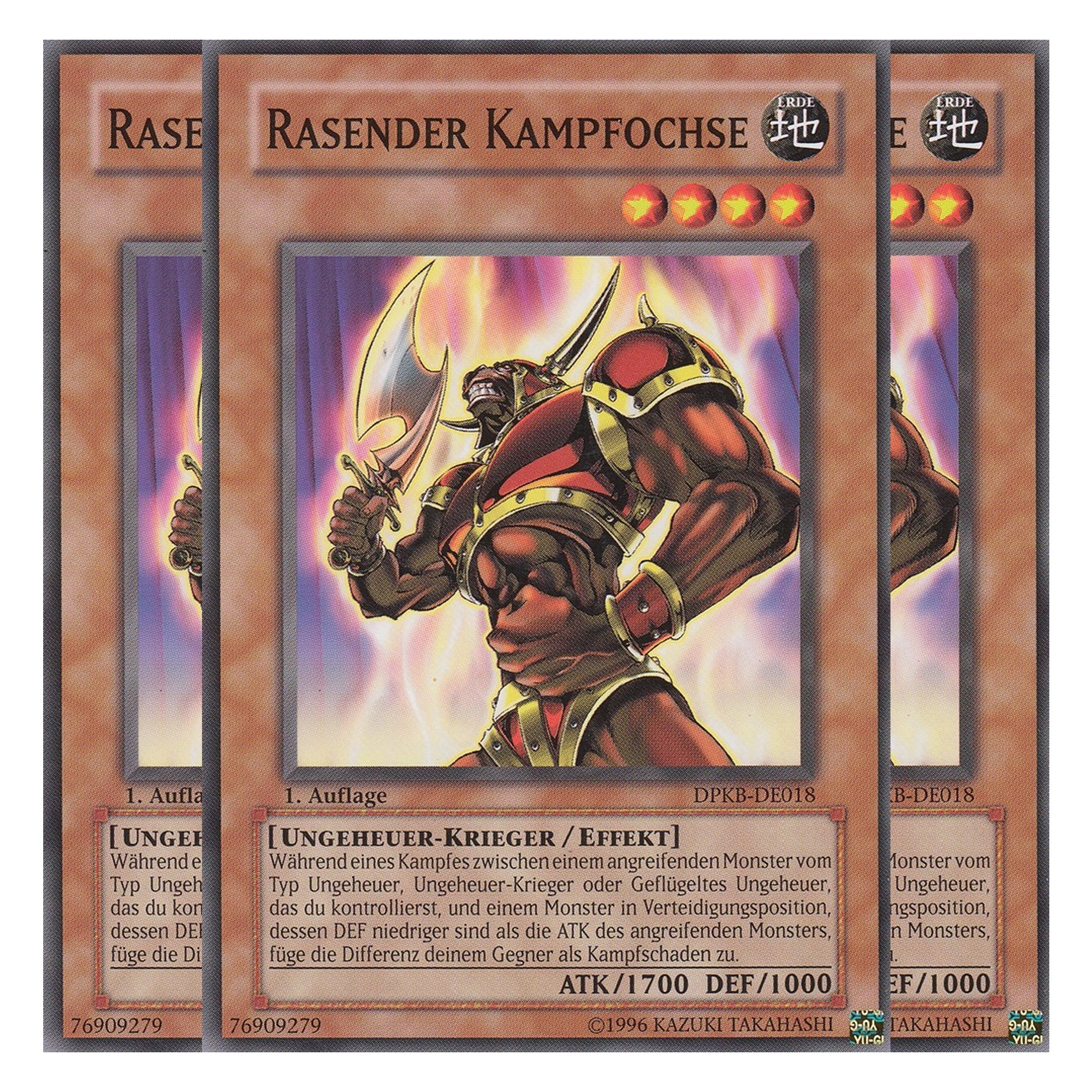 Rasender Kampfochse - DPKB-DE018 - Common - Deutsch - 1. Auflage - Duelist Pack: Kaiba - Playset (3 Kopien)