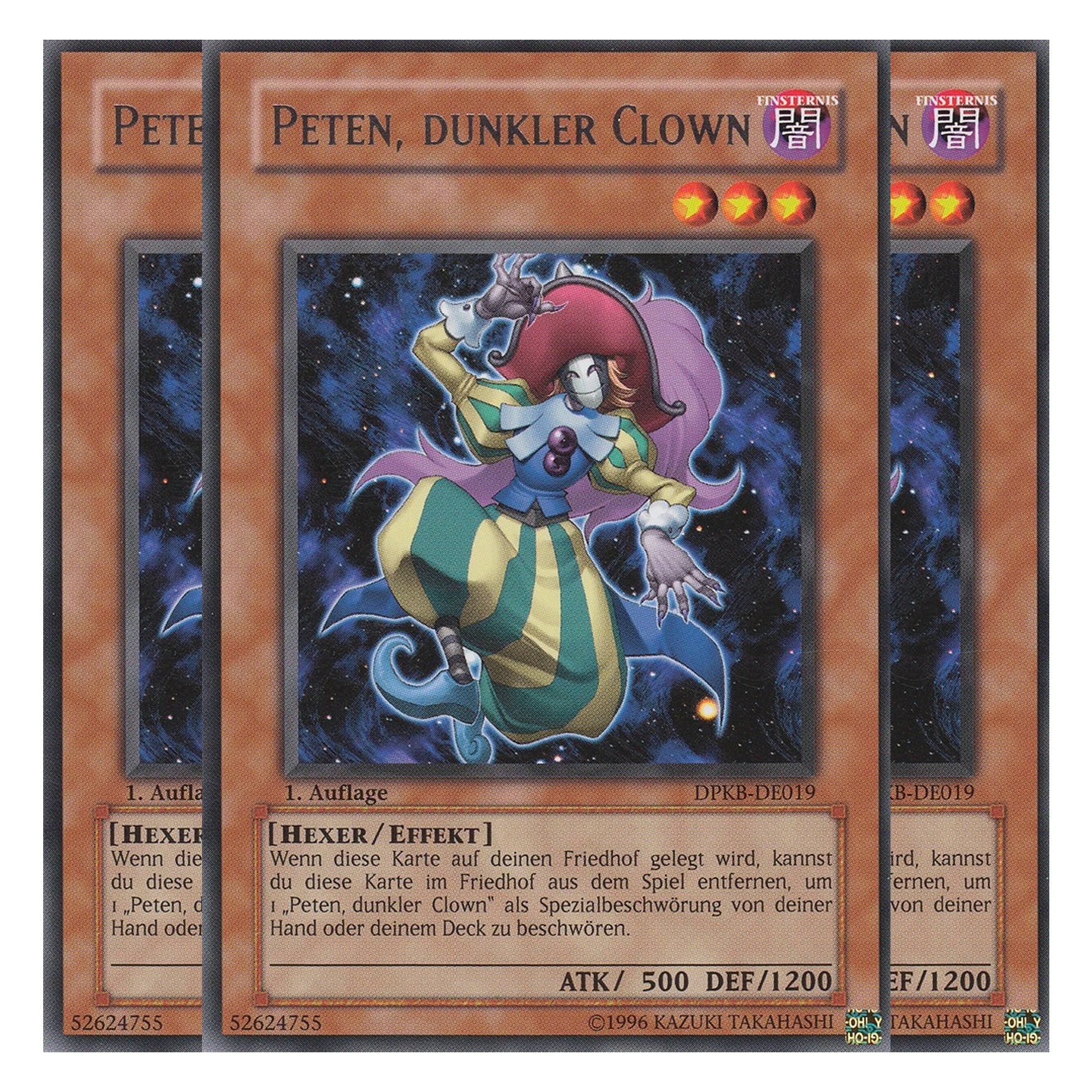 Peten, Dunkler Clown - DPKB-DE019 - Rare - Deutsch - 1. Auflage - Duelist Pack: Kaiba - Playset (3 Kopien)