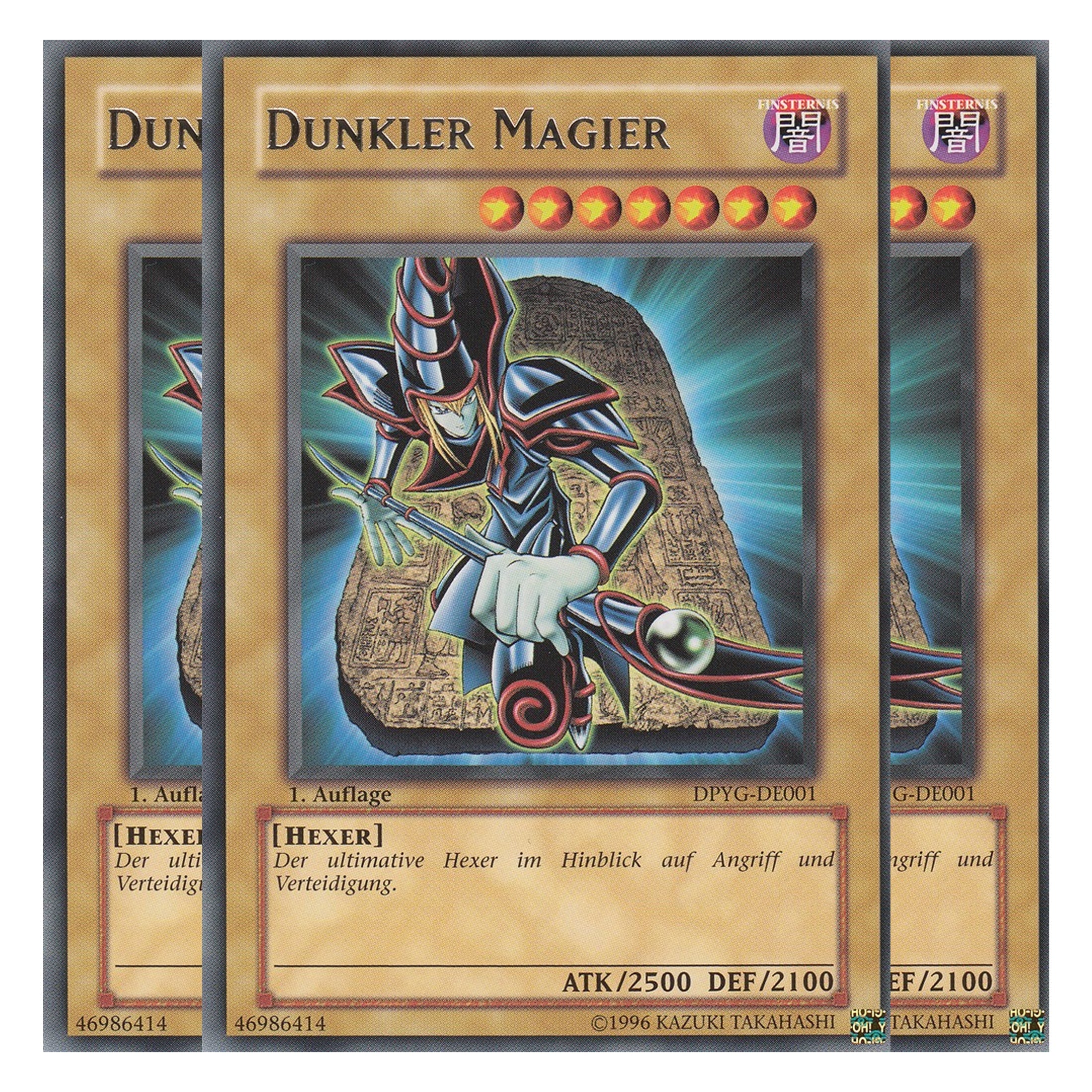 Dunkler Magier - DPYG-DE001 - Rare - Deutsch - 1. Auflage - Duelist Pack: Yugi - Playset (3 Kopien)