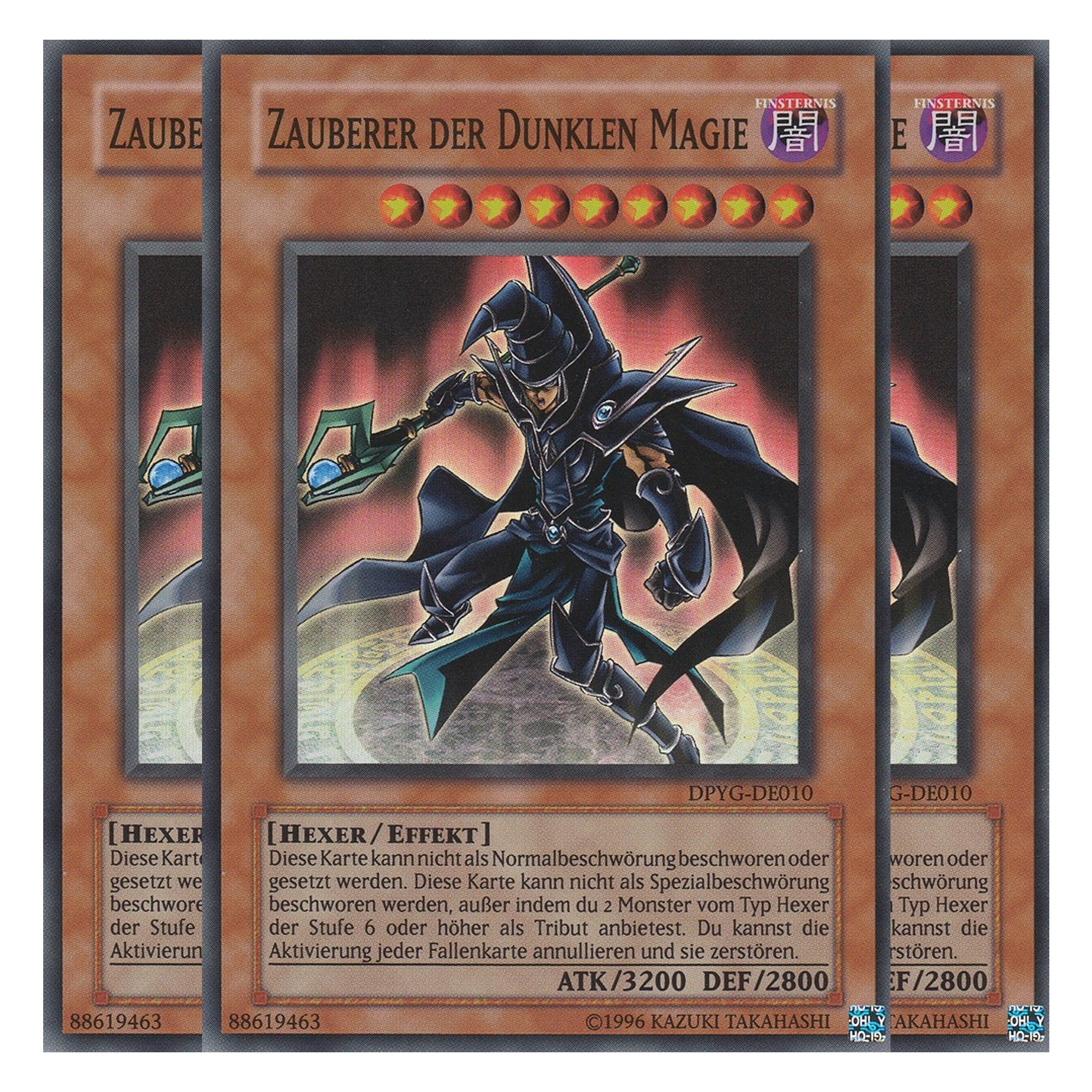 Zauberer der Dunklen Magie - DPYG-DE010 - Super Rare - Deutsch - 1. Auflage - Duelist Pack: Yugi - Playset (3 Kopien)