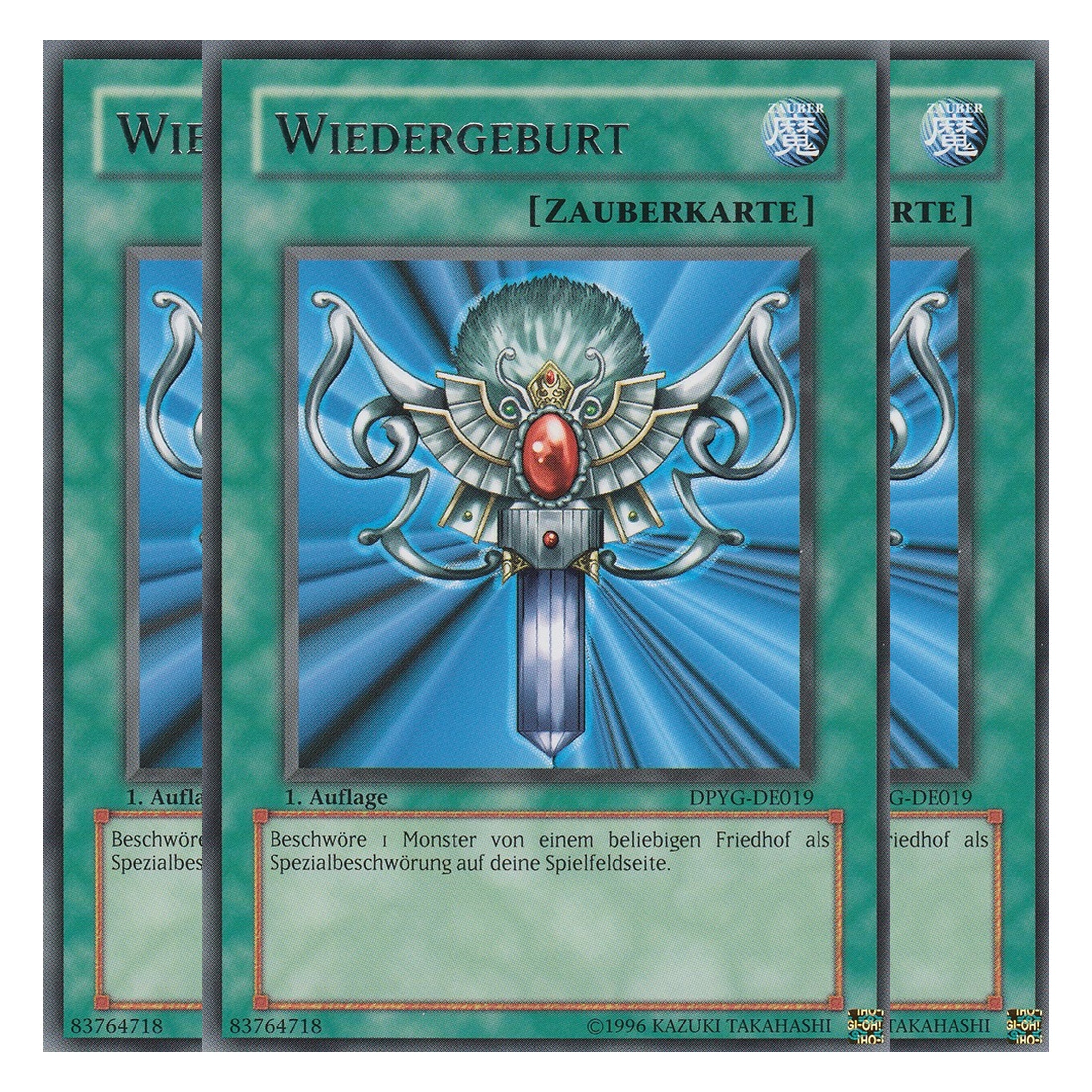 Wiedergeburt - DPYG-DE019 - Rare - Deutsch - 1. Auflage - Duelist Pack: Yugi - Playset (3 Kopien)