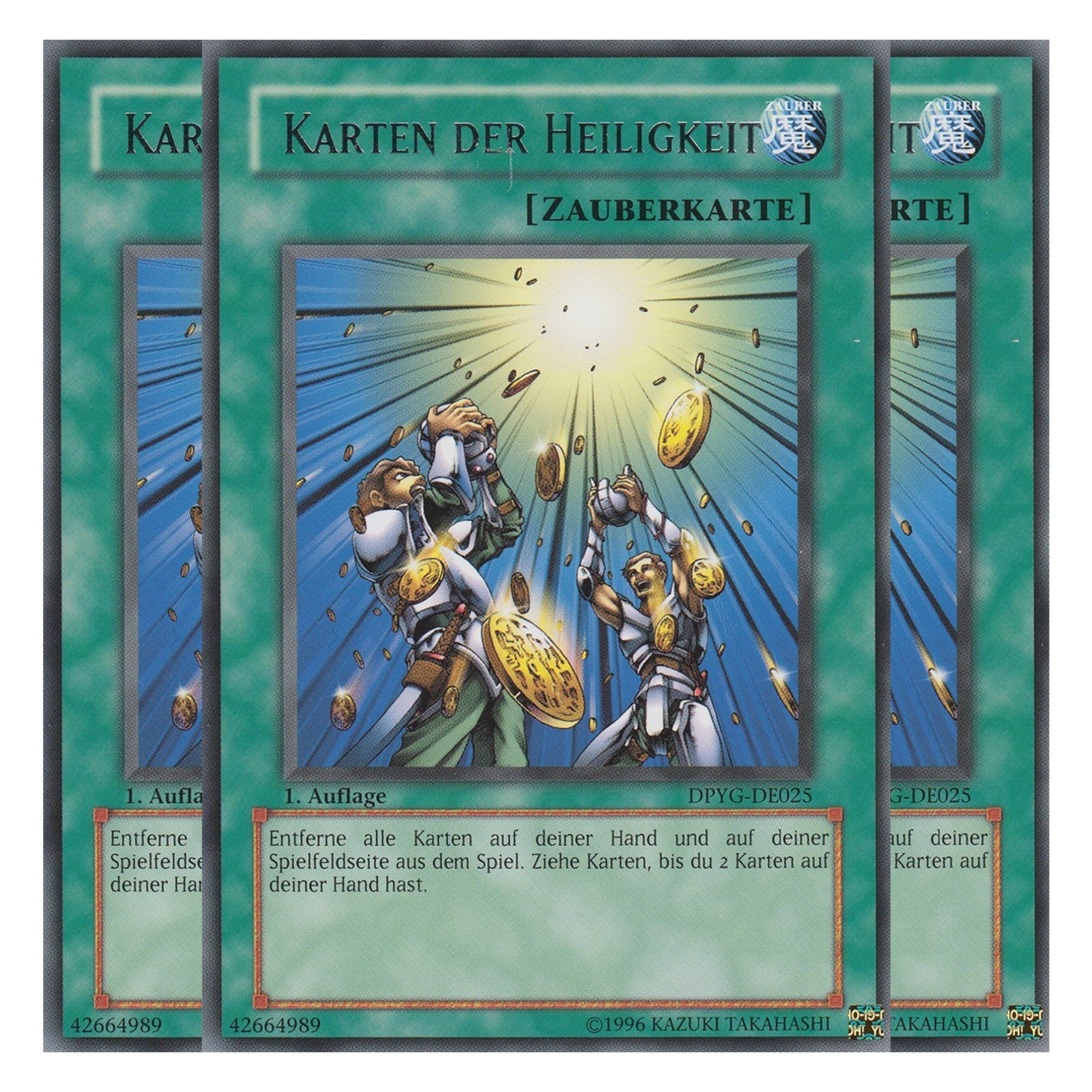 Karten der Heiligkeit - DPYG-DE025 - Rare - Deutsch - 1. Auflage - Duelist Pack: Yugi - Playset (3 Kopien)