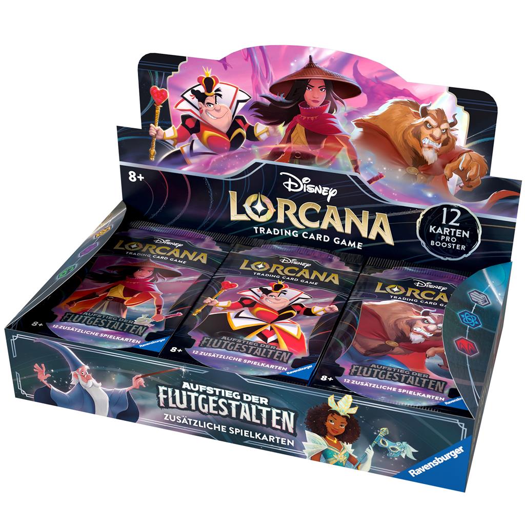 Disney Lorcana - Aufstieg der Flutgestalten - Booster Display (24 Boosterpacks) - Deutsch - Originalverpackt (OVP)