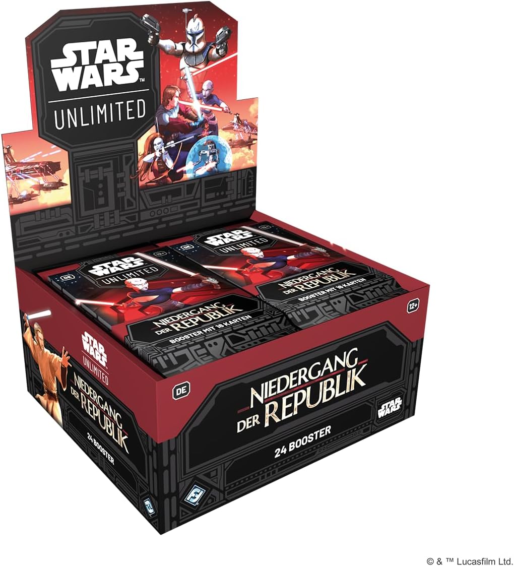 Star Wars: Unlimited - Niedergang der Republik - Display Booster Box - (24 Booster Packs mit jeweils 16 Karten) - Deutsch - Originalverpackt