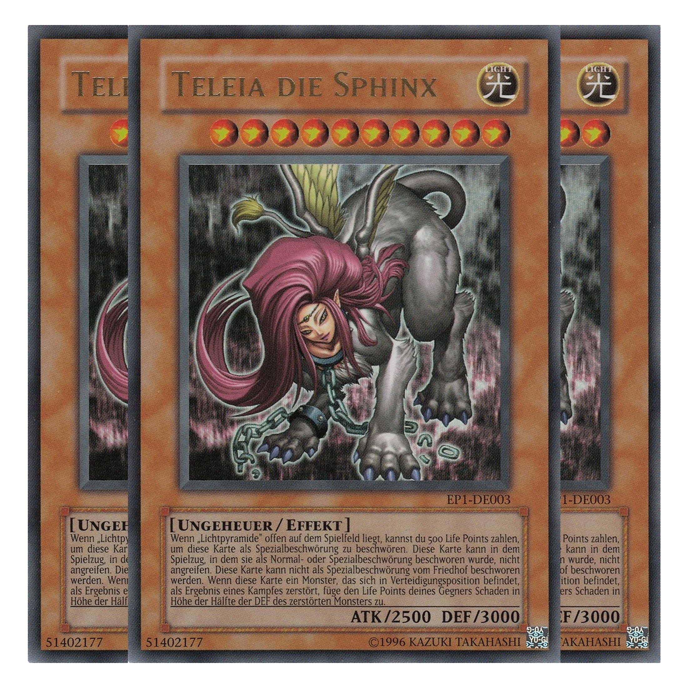 Teleia die Sphinx - EP1-DE003 - Ultra Rare - Deutsch - Limitierte Auflage - Exklusiv Pack 1 - Playset (3 Kopien)