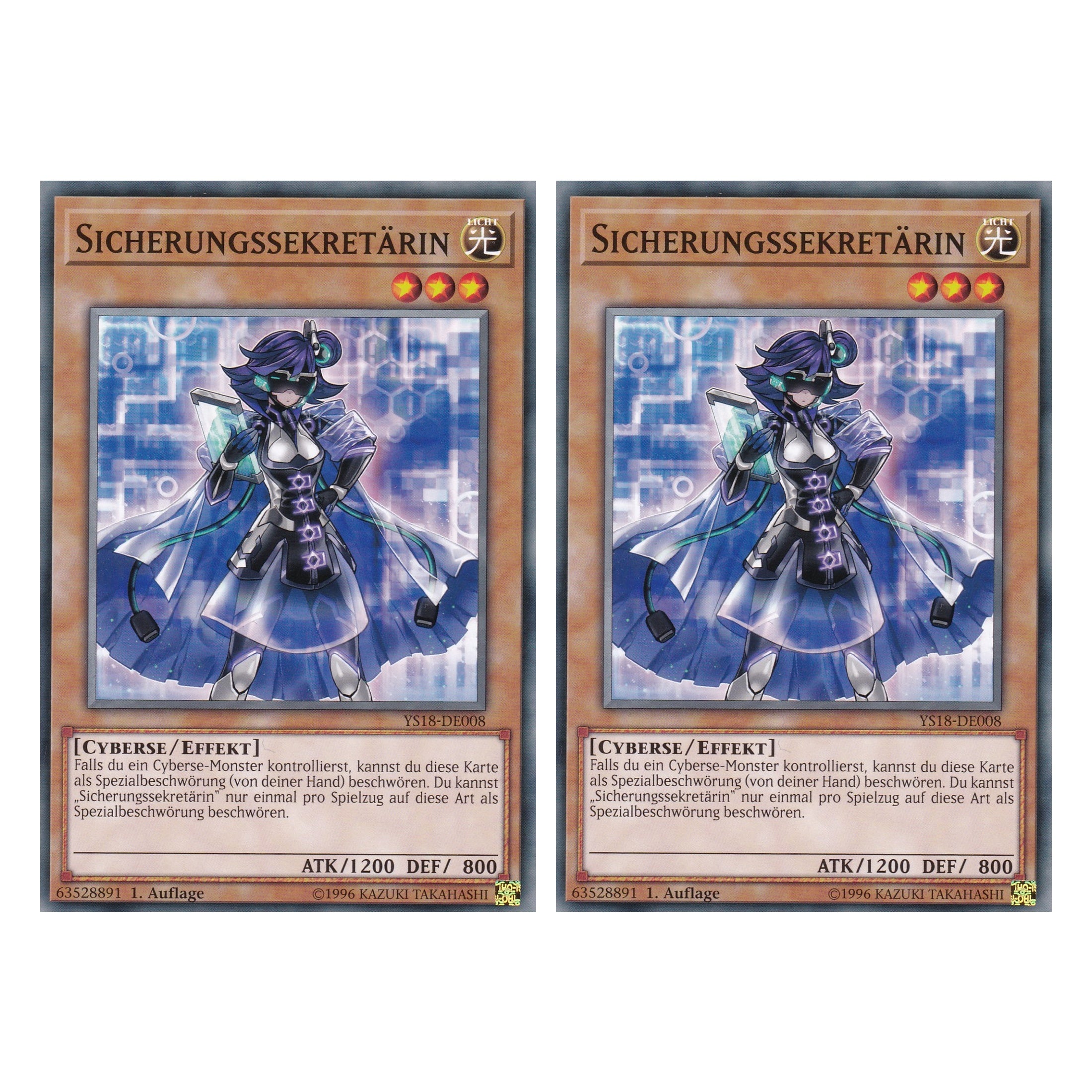 Sicherungssekretärin - YS18-DE008 - Common - Deutsch - 1. Auflage - Starter Deck: Codebreaker - Duo Set (2 Stück) - Yugioh