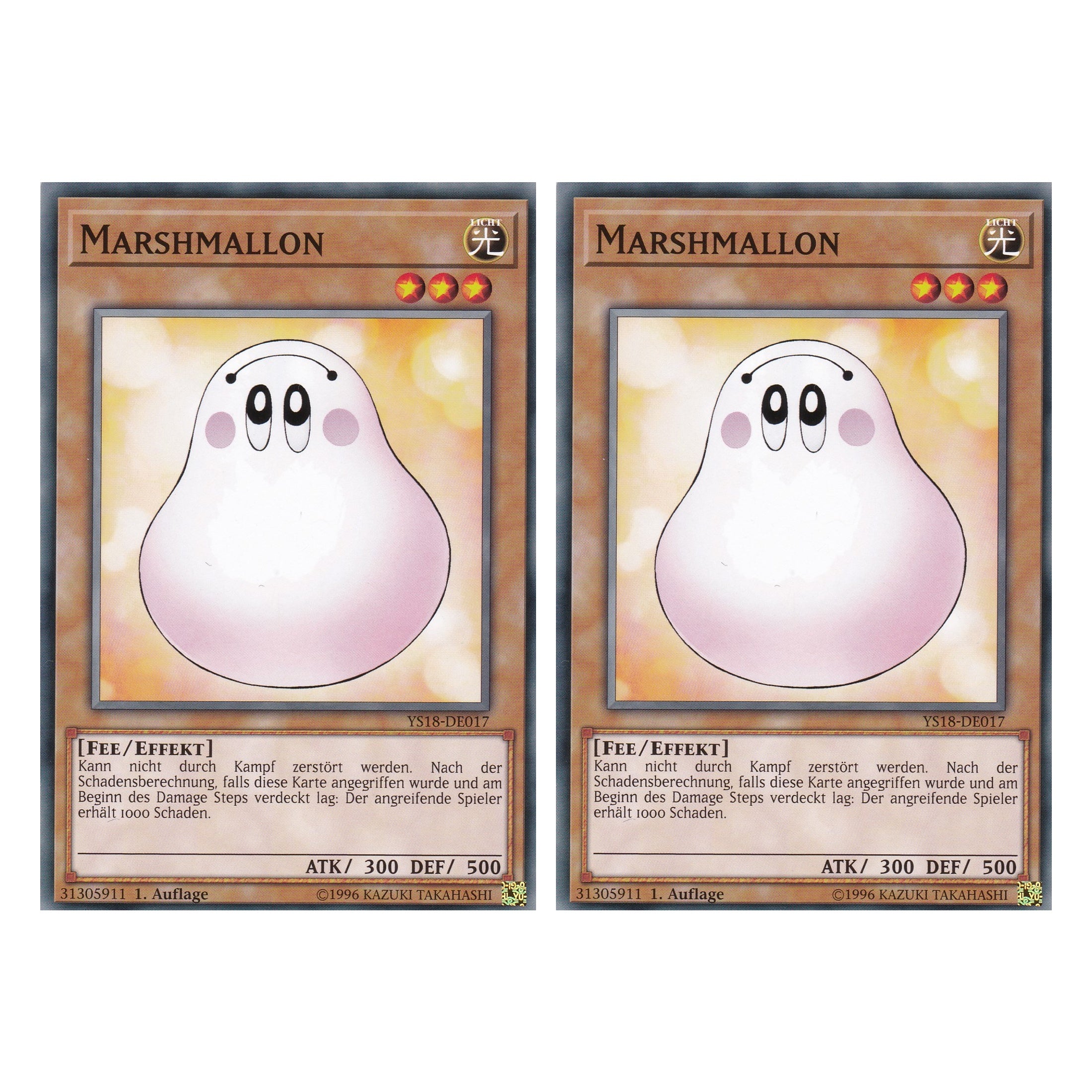 Marshmallon - YS18-DE017 - Common - Deutsch - 1. Auflage - Starter Deck: Codebreaker - Duo Set (2 Stück) - Yugioh