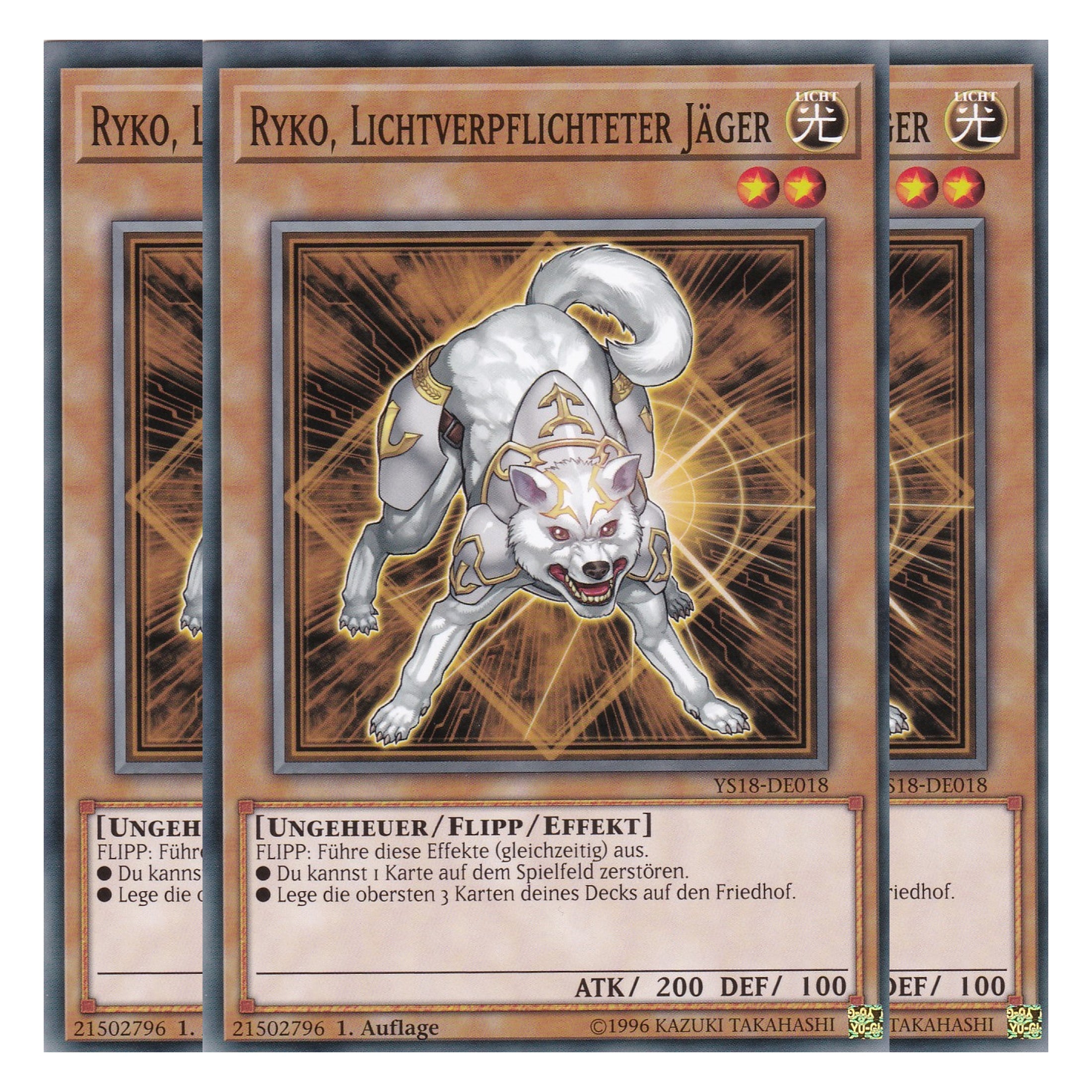 Ryko, Lichtverpflichteter Jäger - YS18-DE018 - Common - Deutsch - 1. Auflage - Starter Deck: Codebreaker - Playset (3 Kopien)