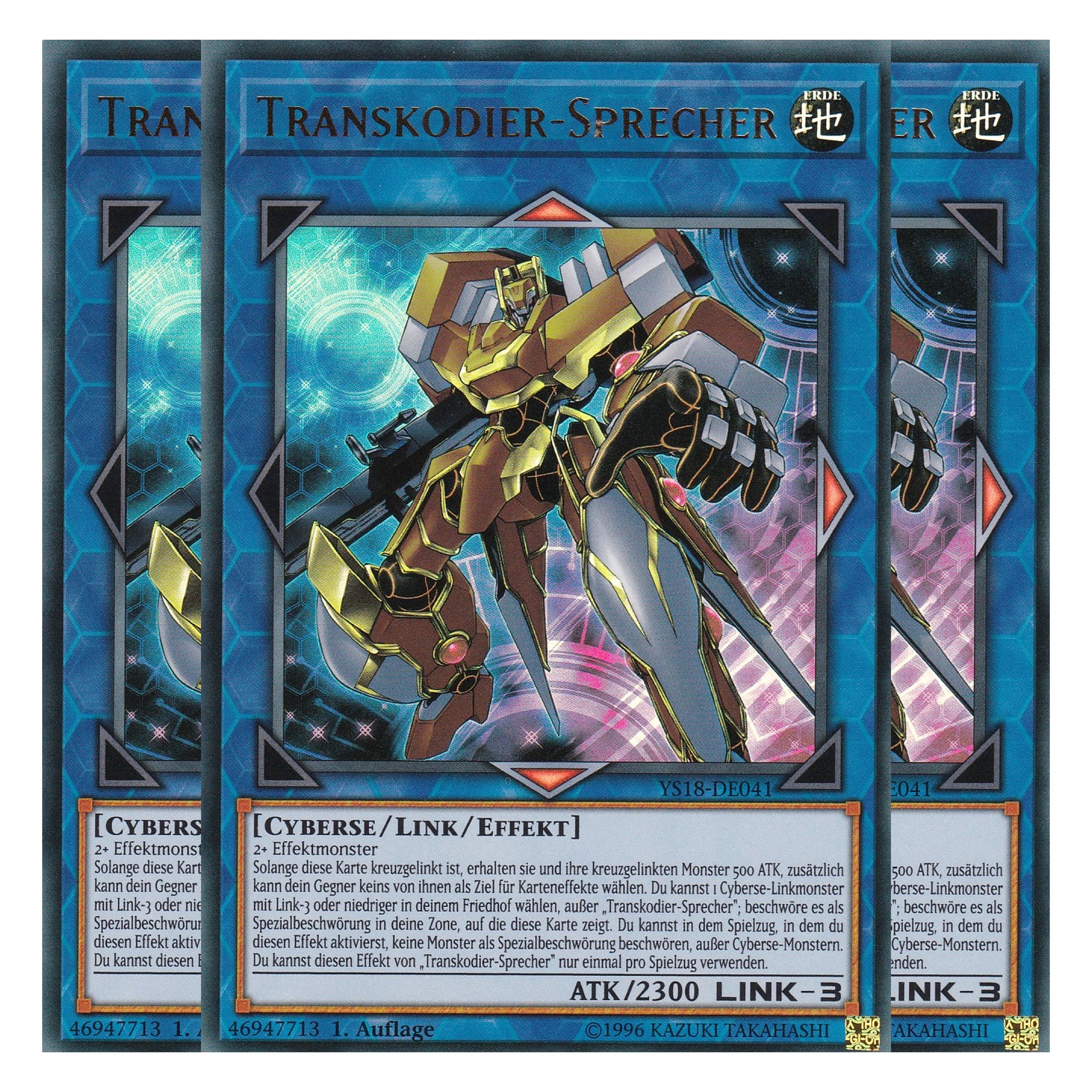 Transkodier-Sprecher - YS18-DE041 - Ultra Rare - Deutsch - 1. Auflage - Starter Deck: Codebreaker - Playset (3 Kopien)